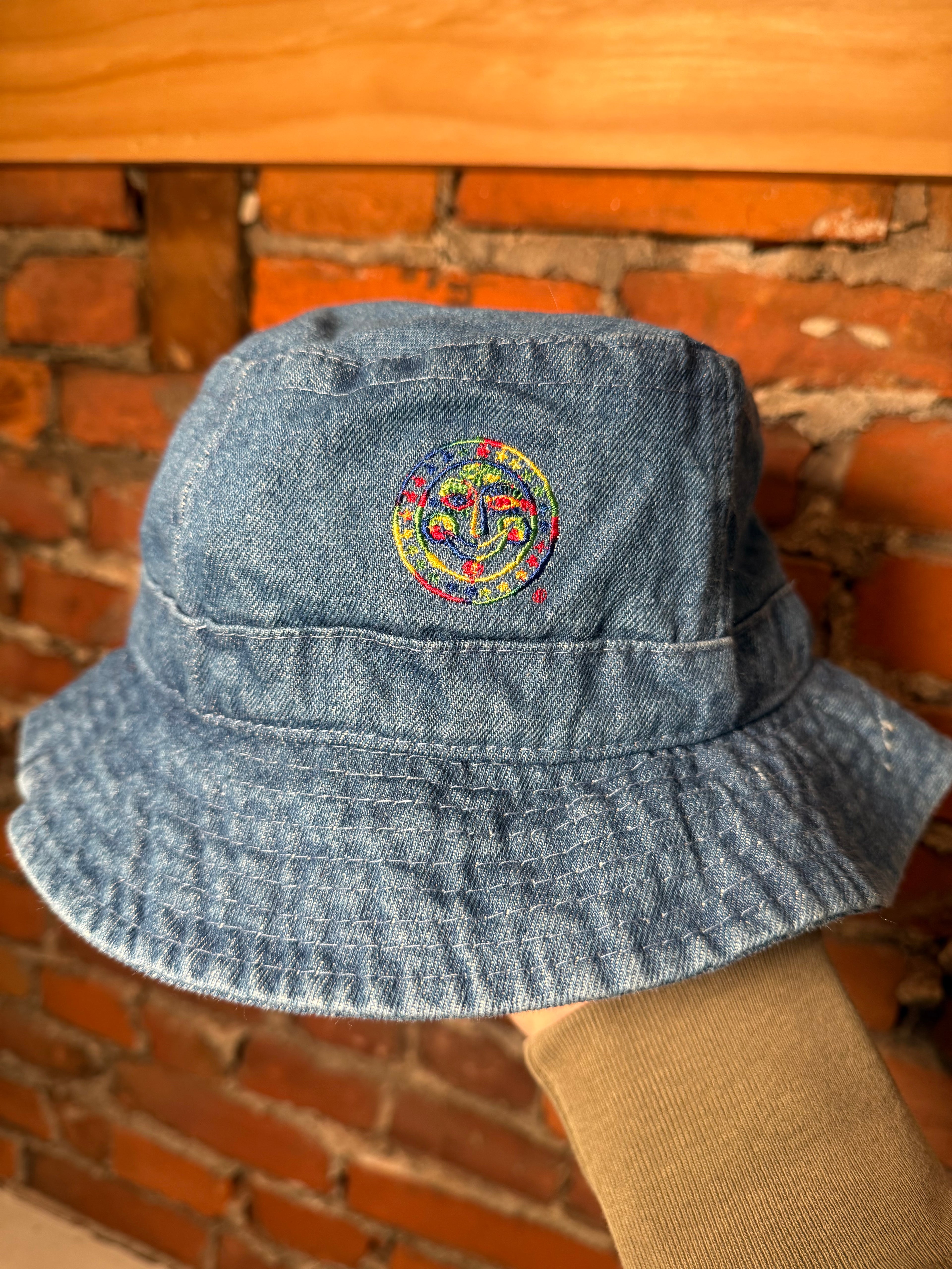 Vintage Philadelphia Folk Festival Denim Bucket Hat (One Size)