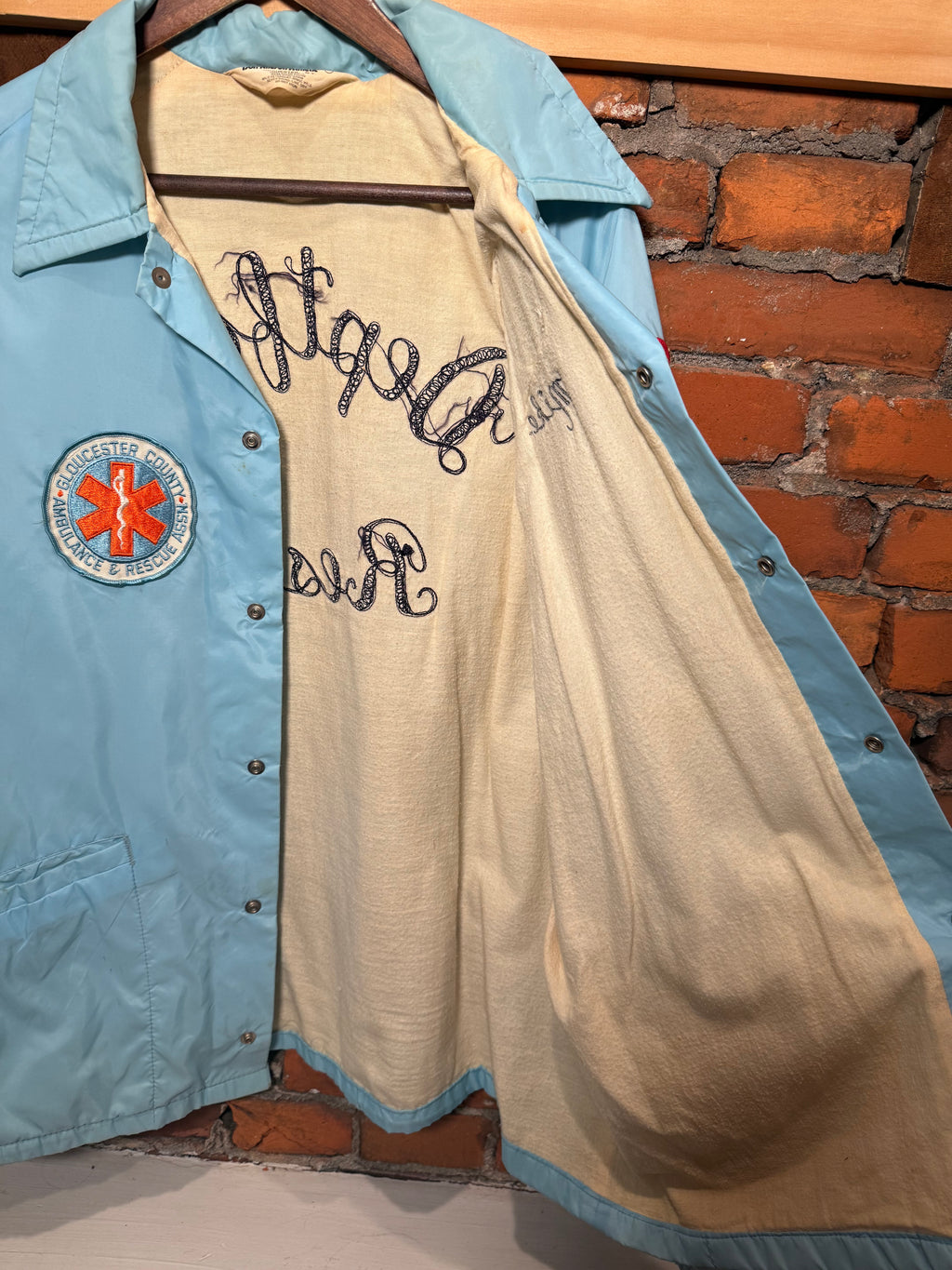 Vintage 70s Deptford Rescue Chainstitched Patch Jacket (L)