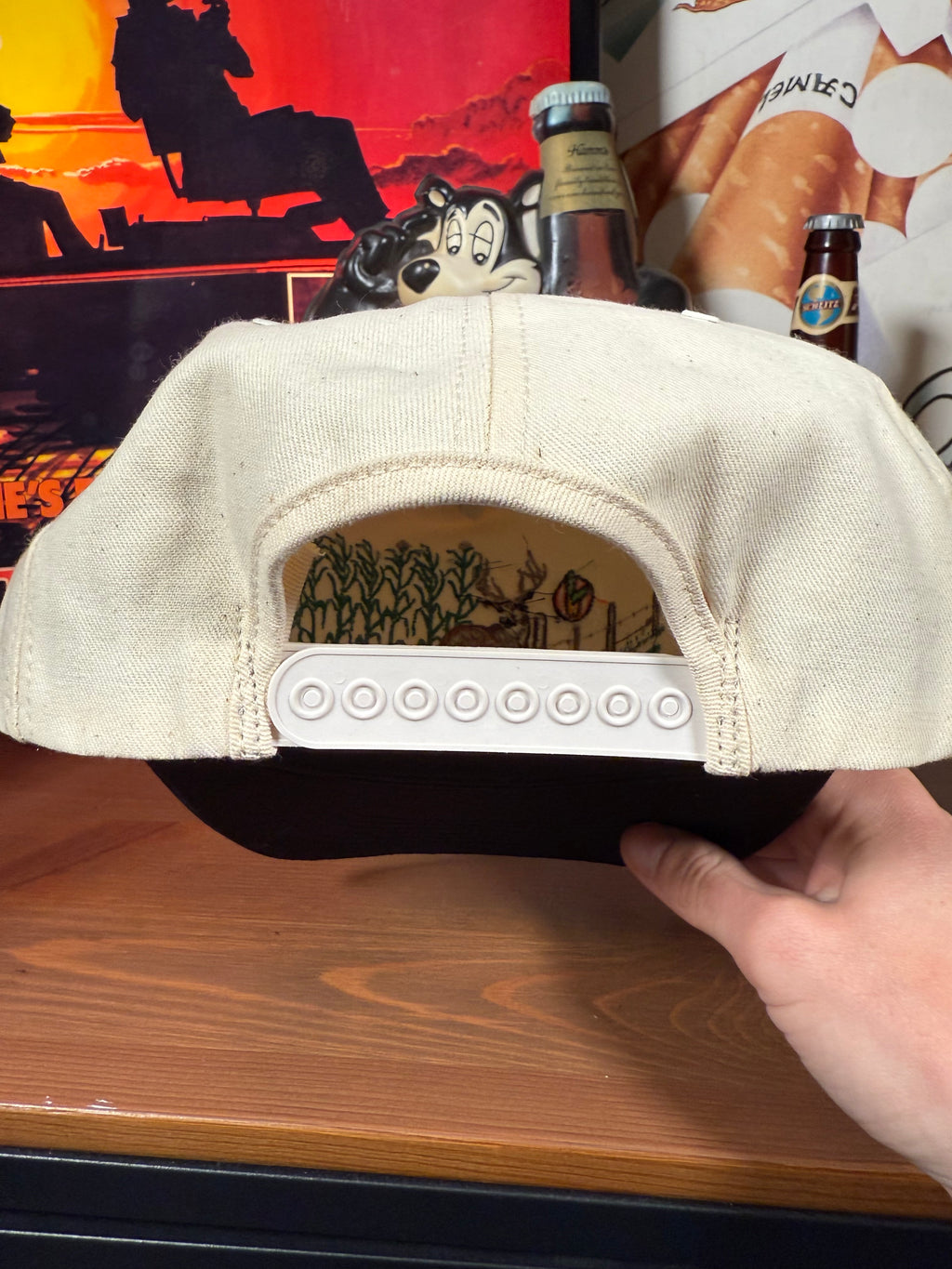 Vintage Golden Harvest Seed Deer K Products Snapback Hat (Flaws)