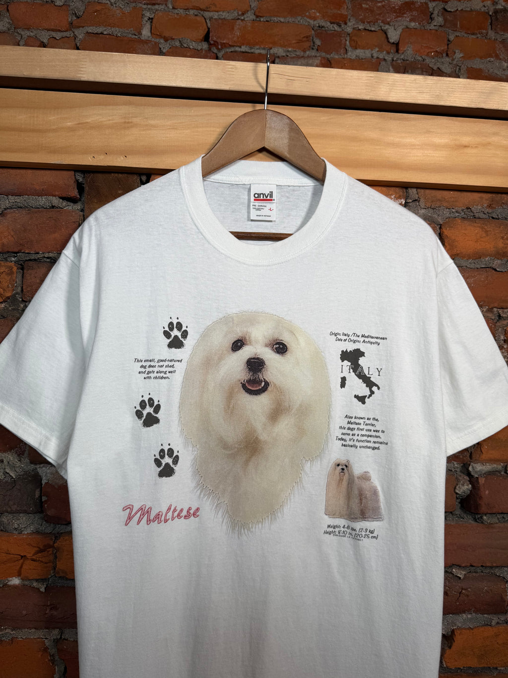 Vintage Maltese Dog Shirt (L)