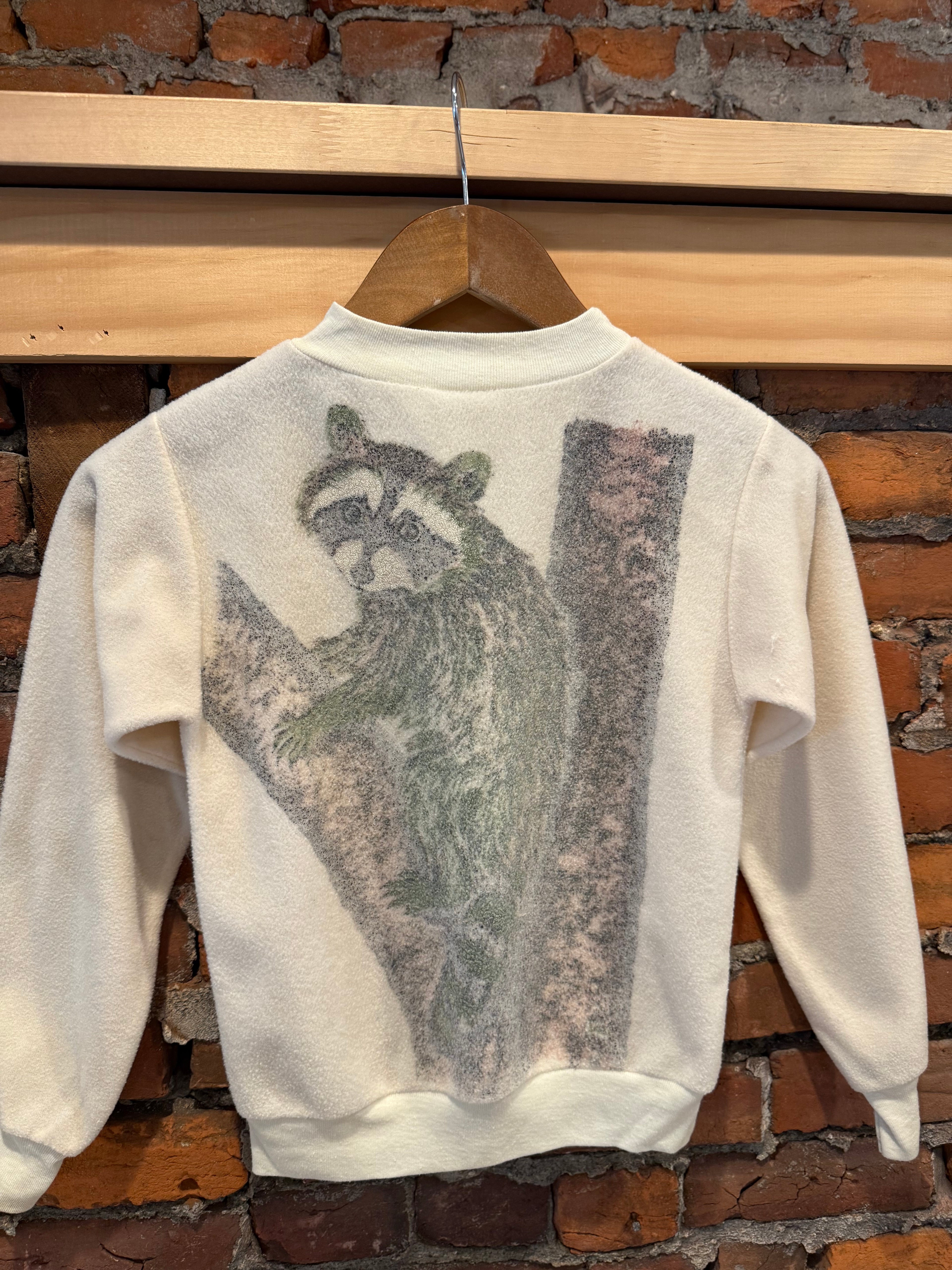 True Vintage Raccoon Youth Sweatshirt (Youth, See Measurements)