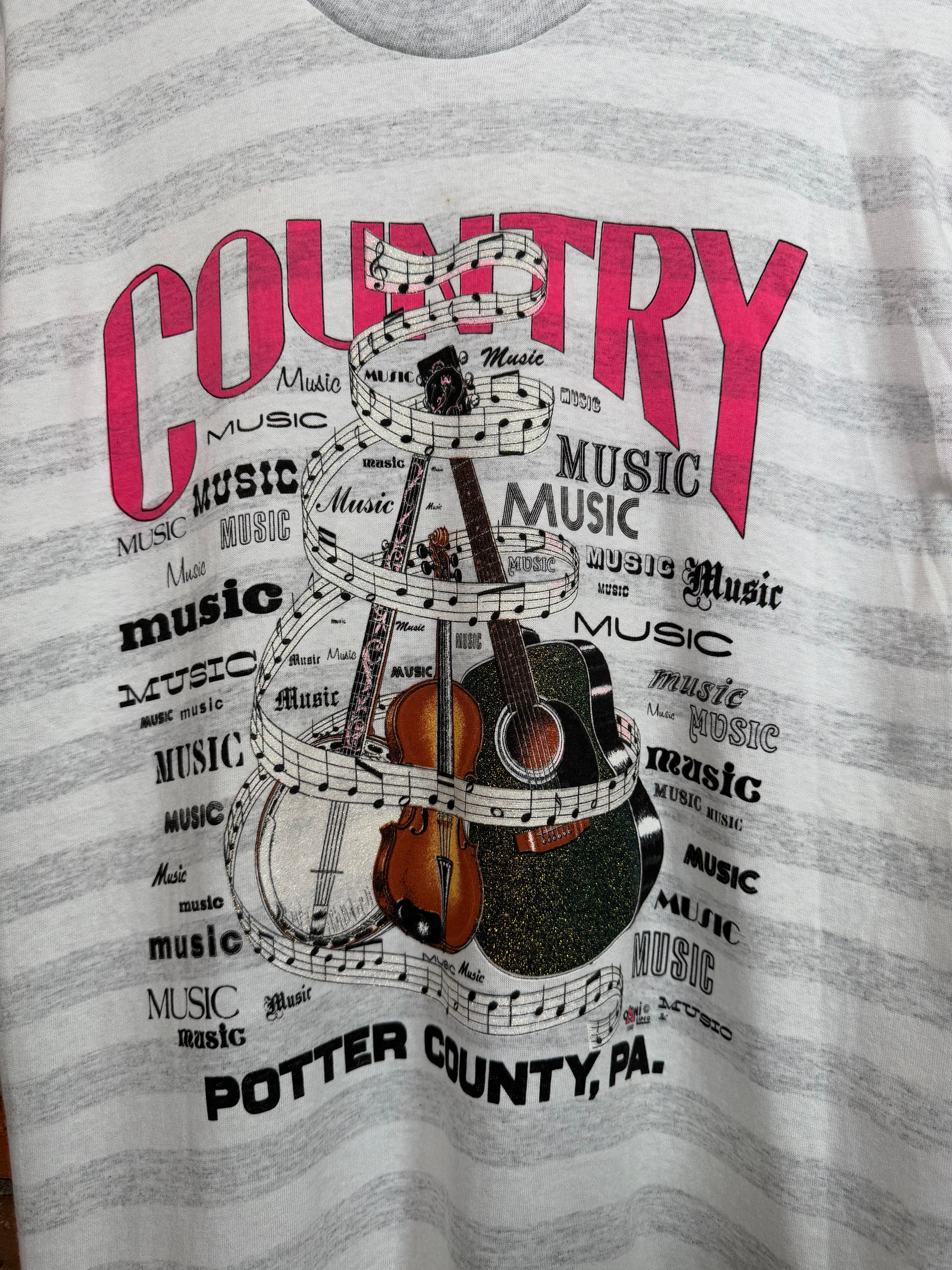 Vintage 1993 Country Music Double Layer Tee (L)