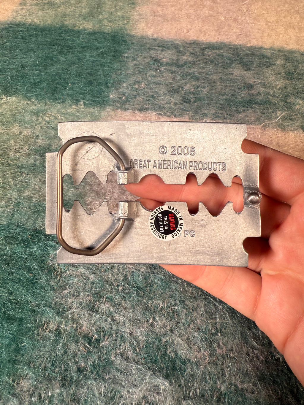 2006 Shaved Razor Oversized Belt Buckle