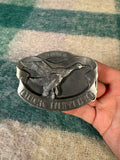 Vintage Id Rather Be Duck Hunting Belt Buckle