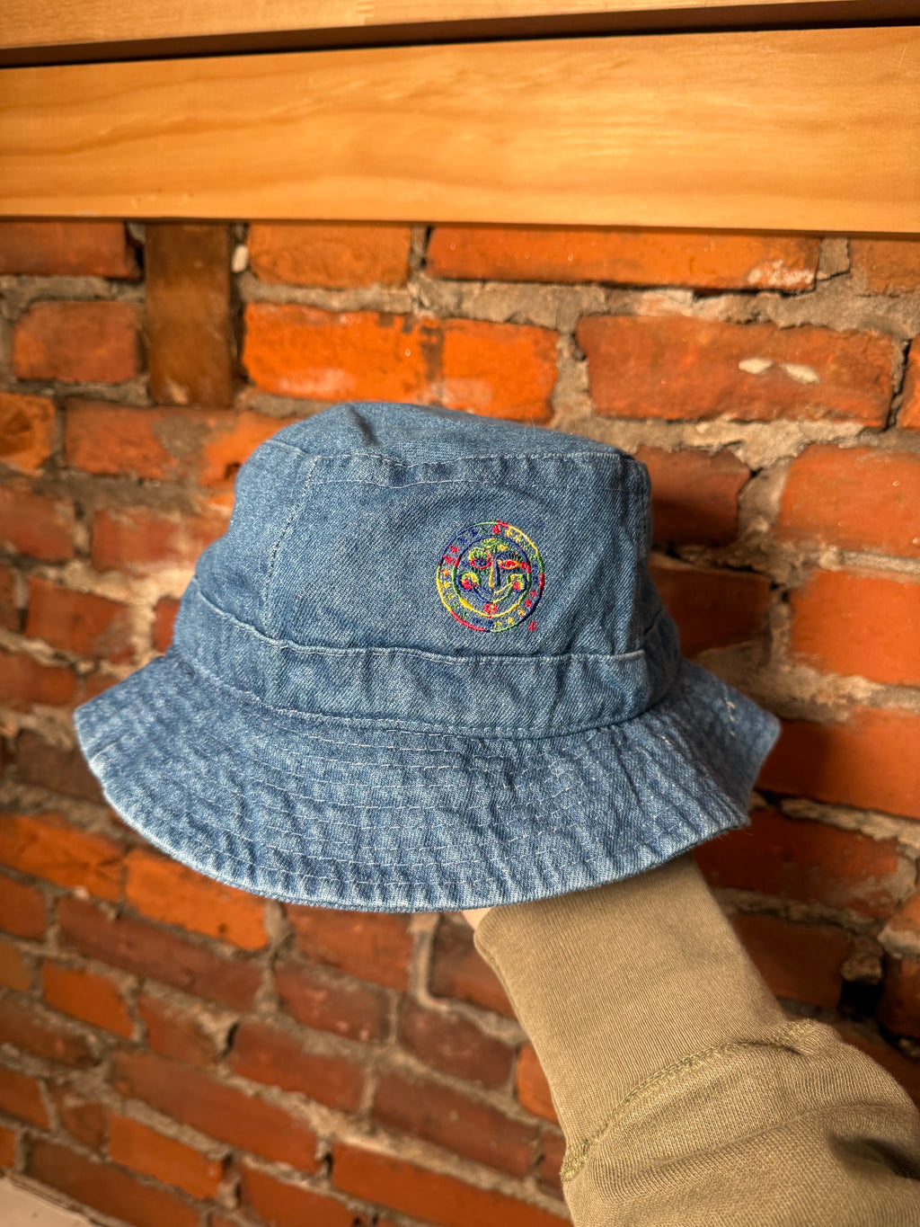 Vintage Philadelphia Folk Festival Denim Bucket Hat (One Size)