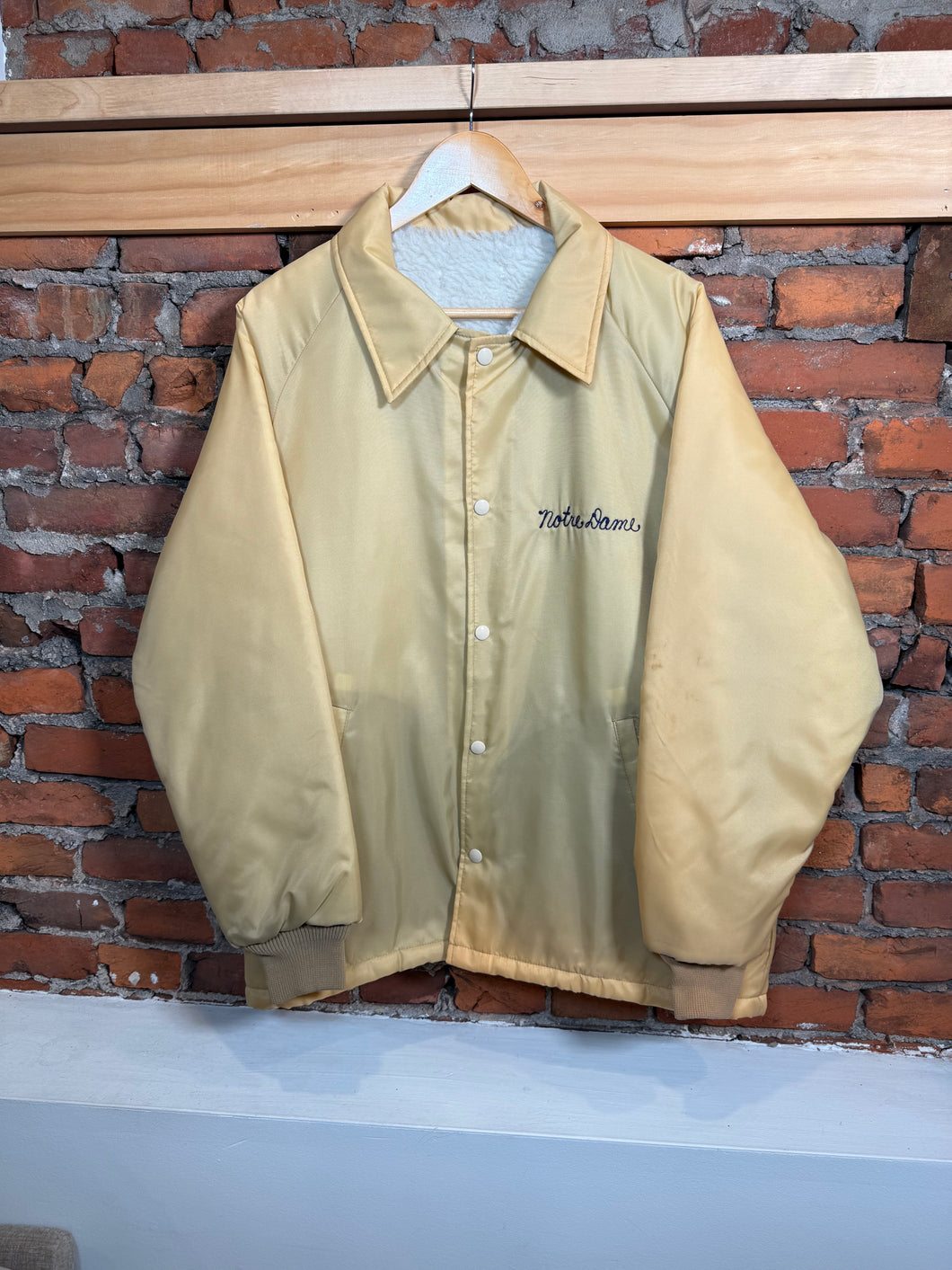 Vintage Notre Dame Embroidered Coaches Jacket (L)