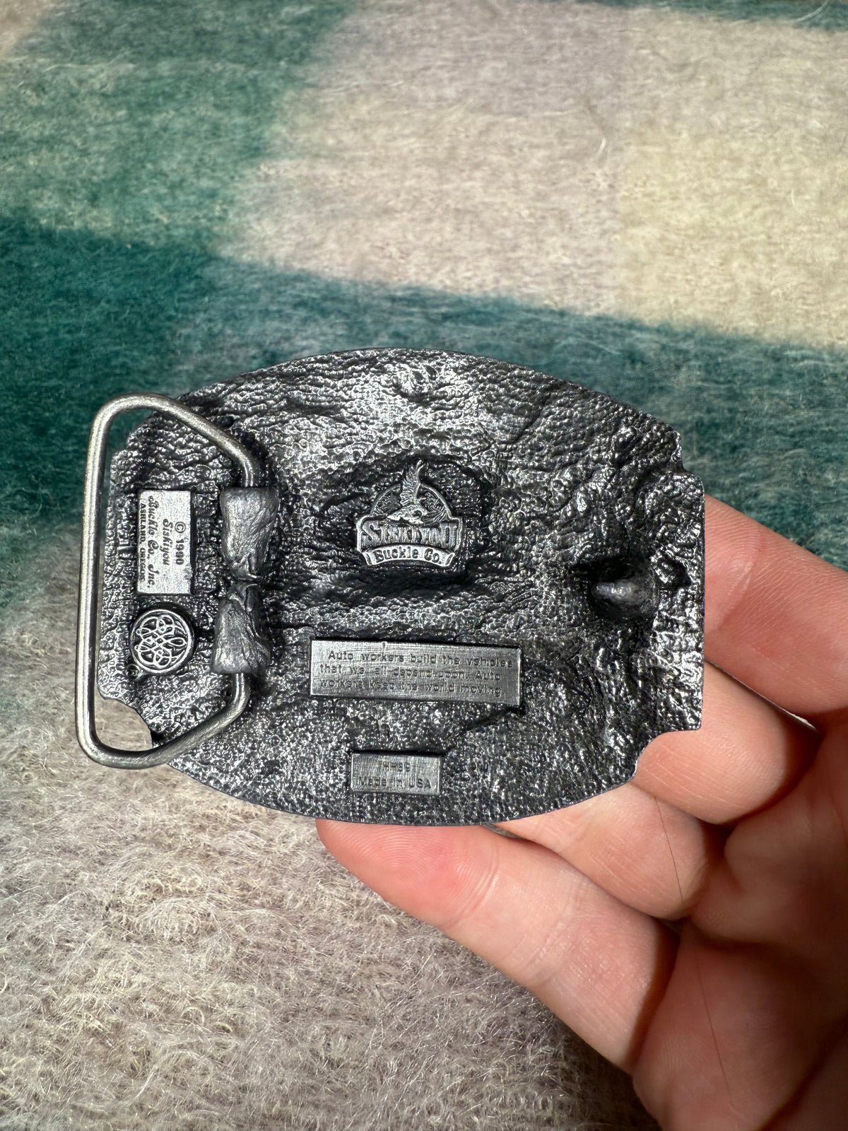 Vintage Autoworker Belt Buckle