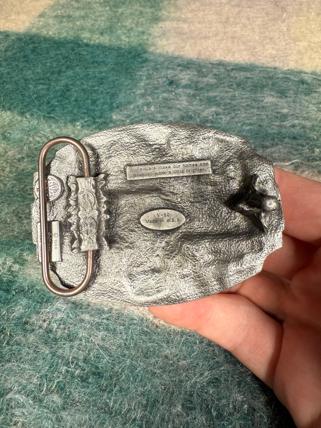 Vintage Painter Belt Buckle