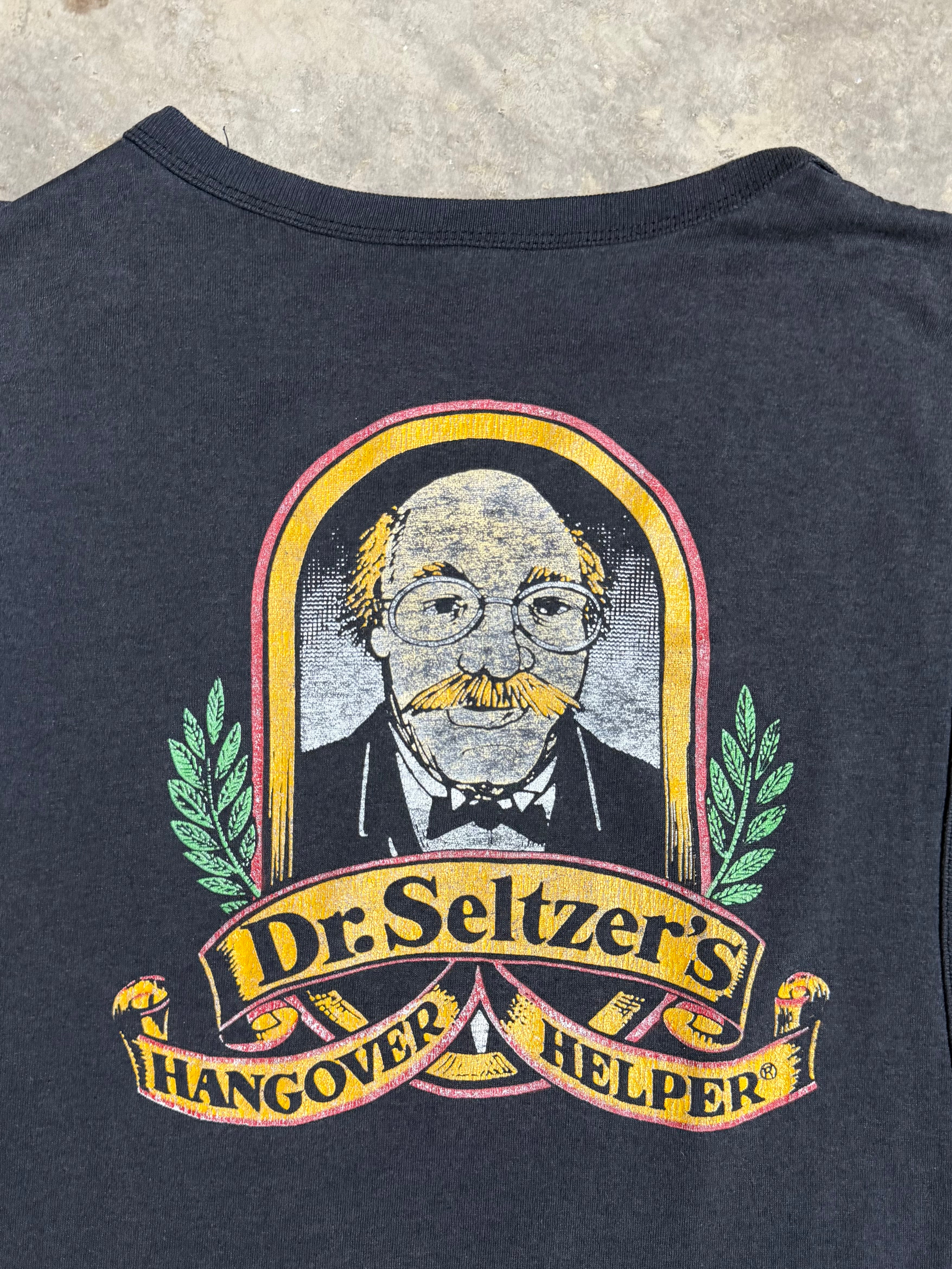 Vintage 80s Dr Seltzer Hangover Helper Sleeveless Shirt (M)