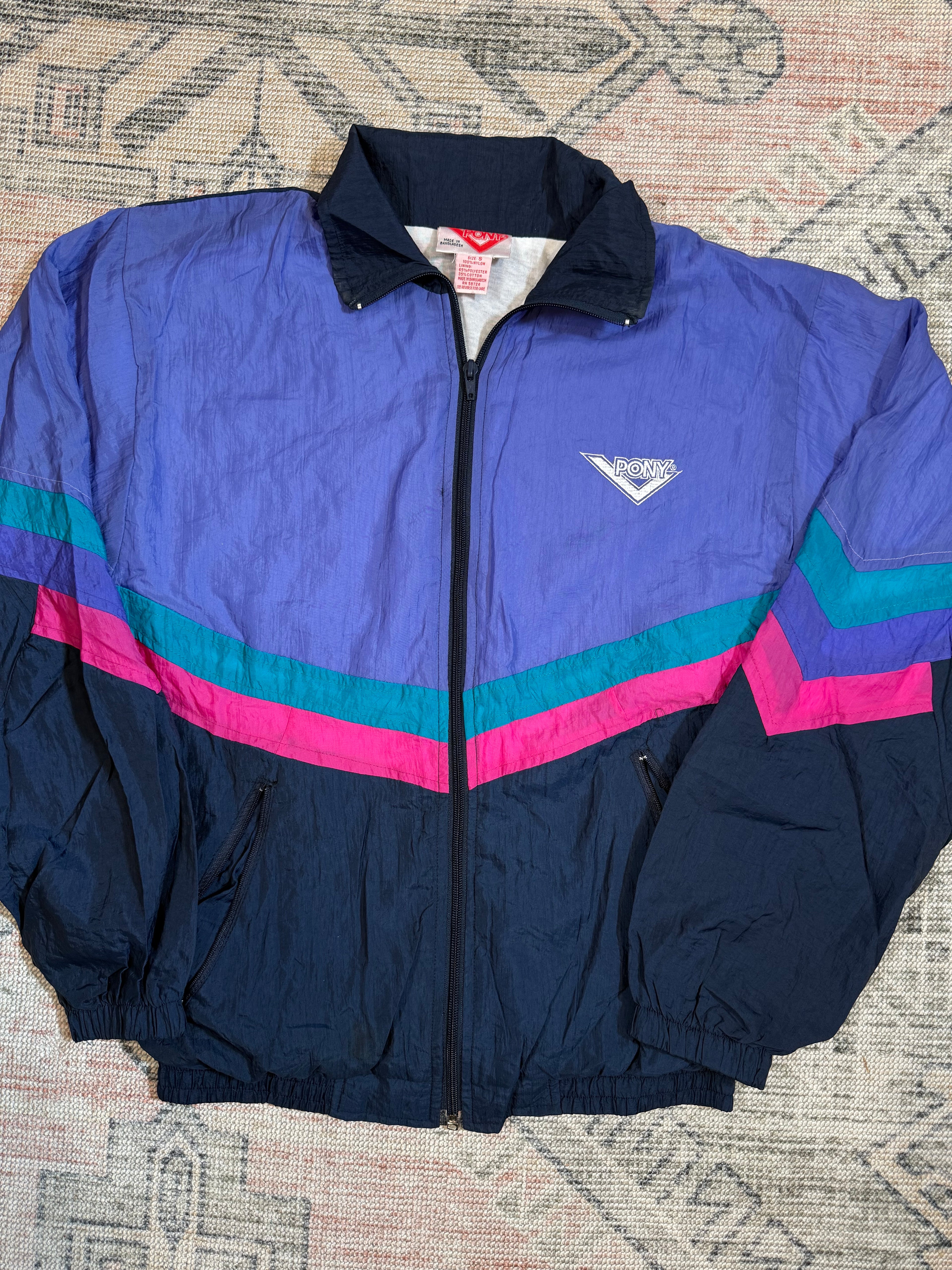 Vintage 80s Pony Windbreaker Jacket(S)