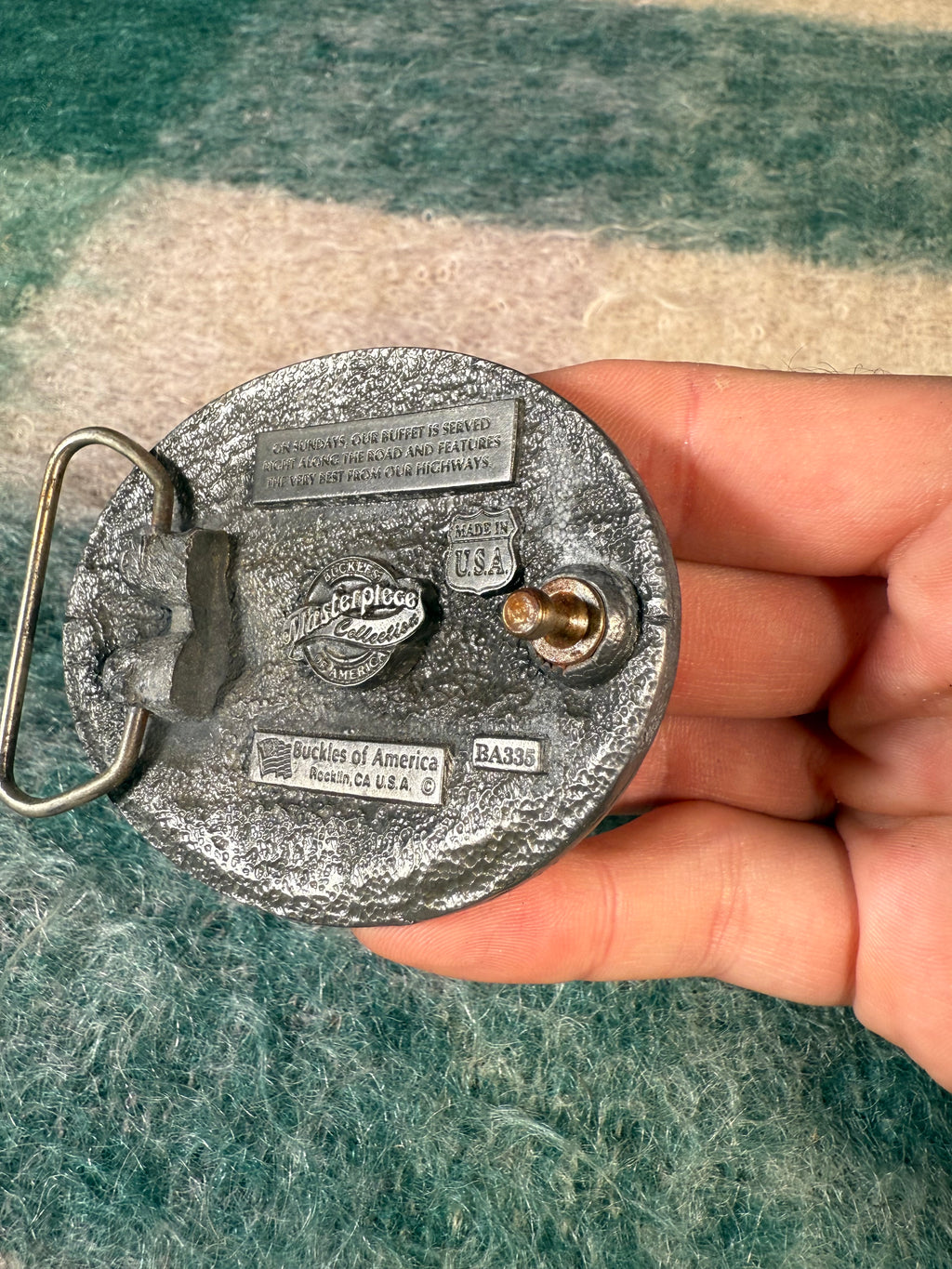 Vintage Road Kill Cafe Belt Buckle