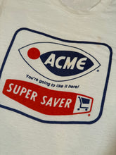 Load image into Gallery viewer, True Vintage 70s Acme Grocery Store Super Saver Shirt (S 17x25.5)
