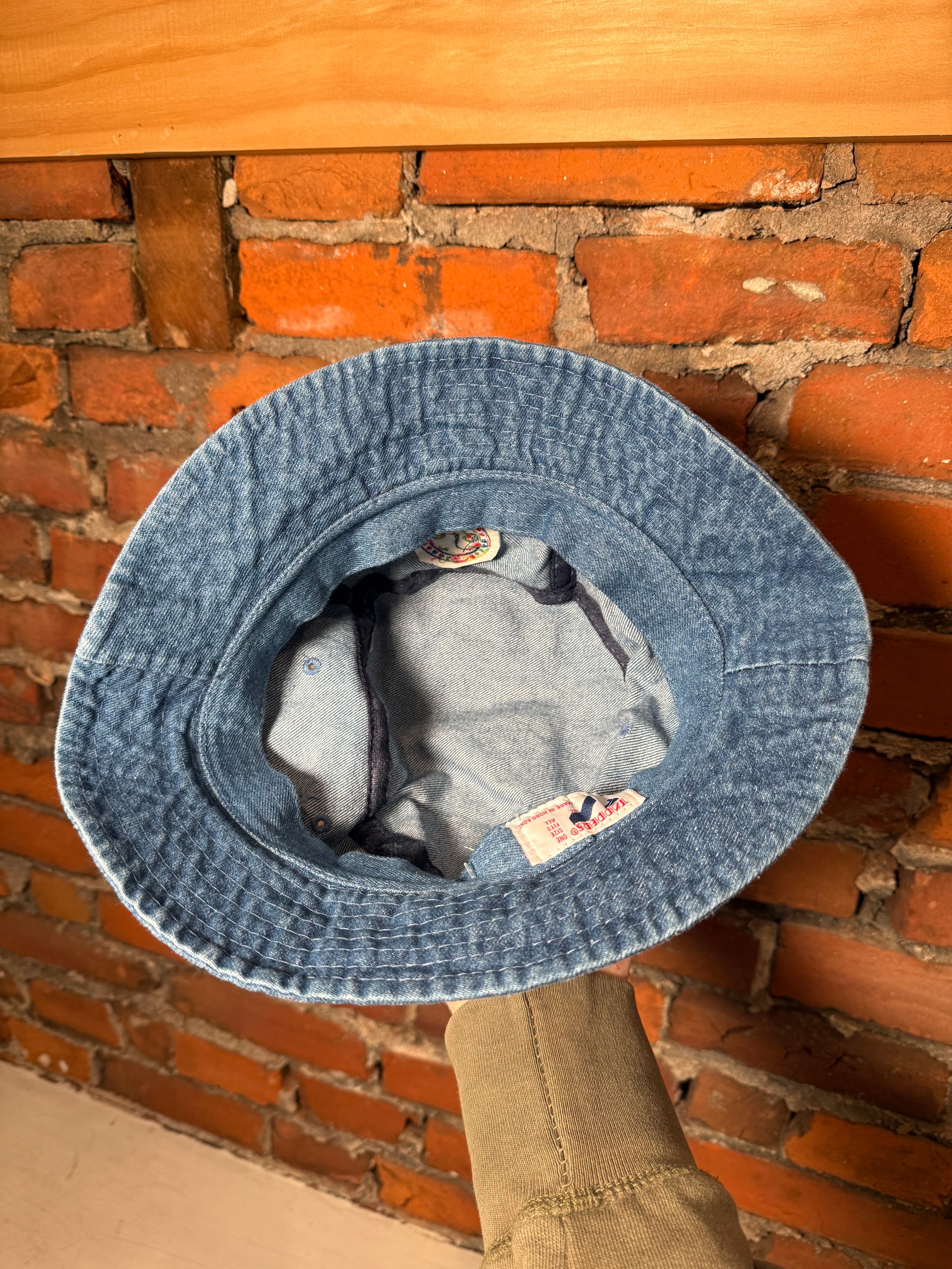 Vintage Philadelphia Folk Festival Denim Bucket Hat (One Size)