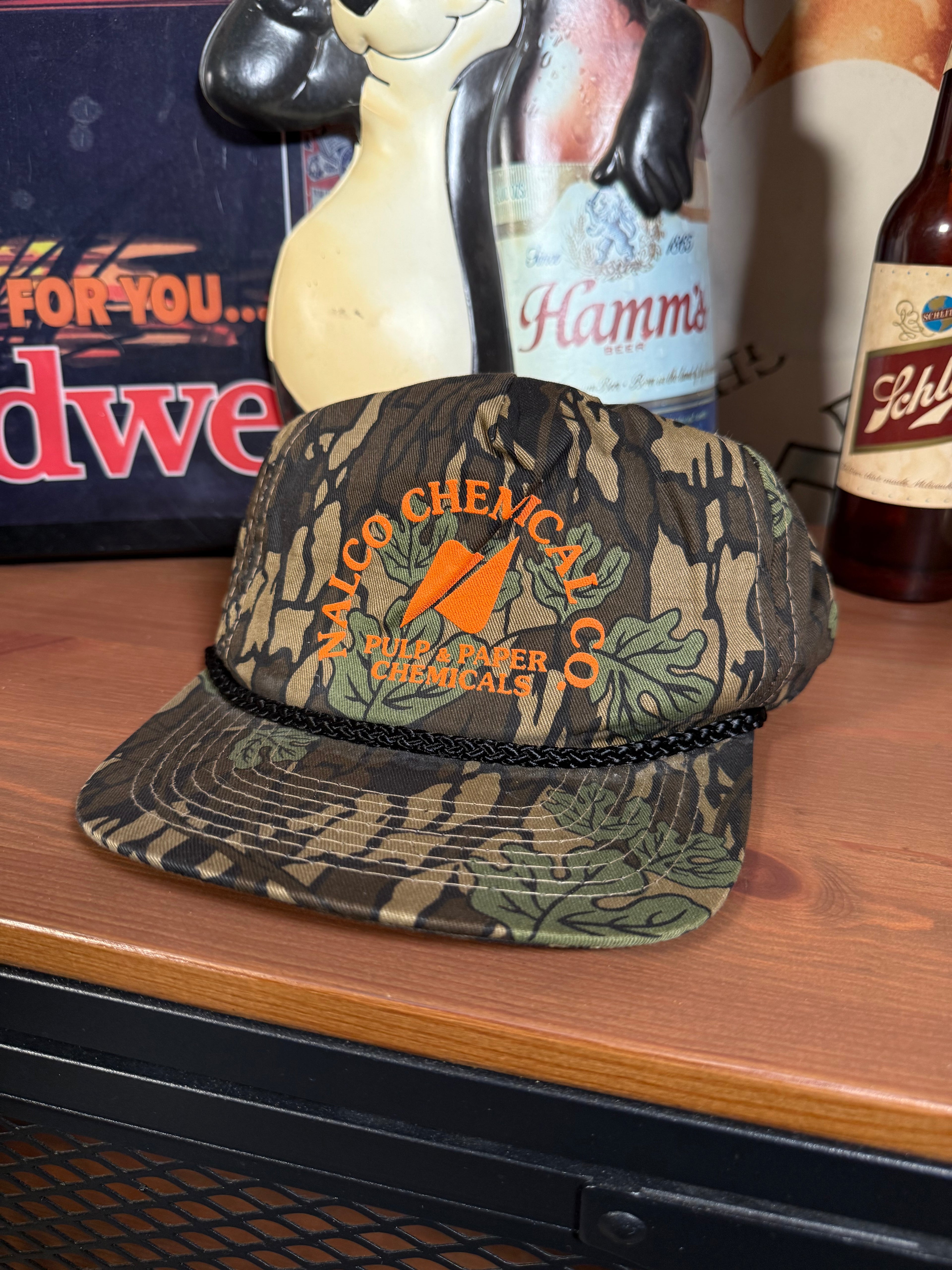 Vintage Nalco Chemical Co Camo Snapback Hat