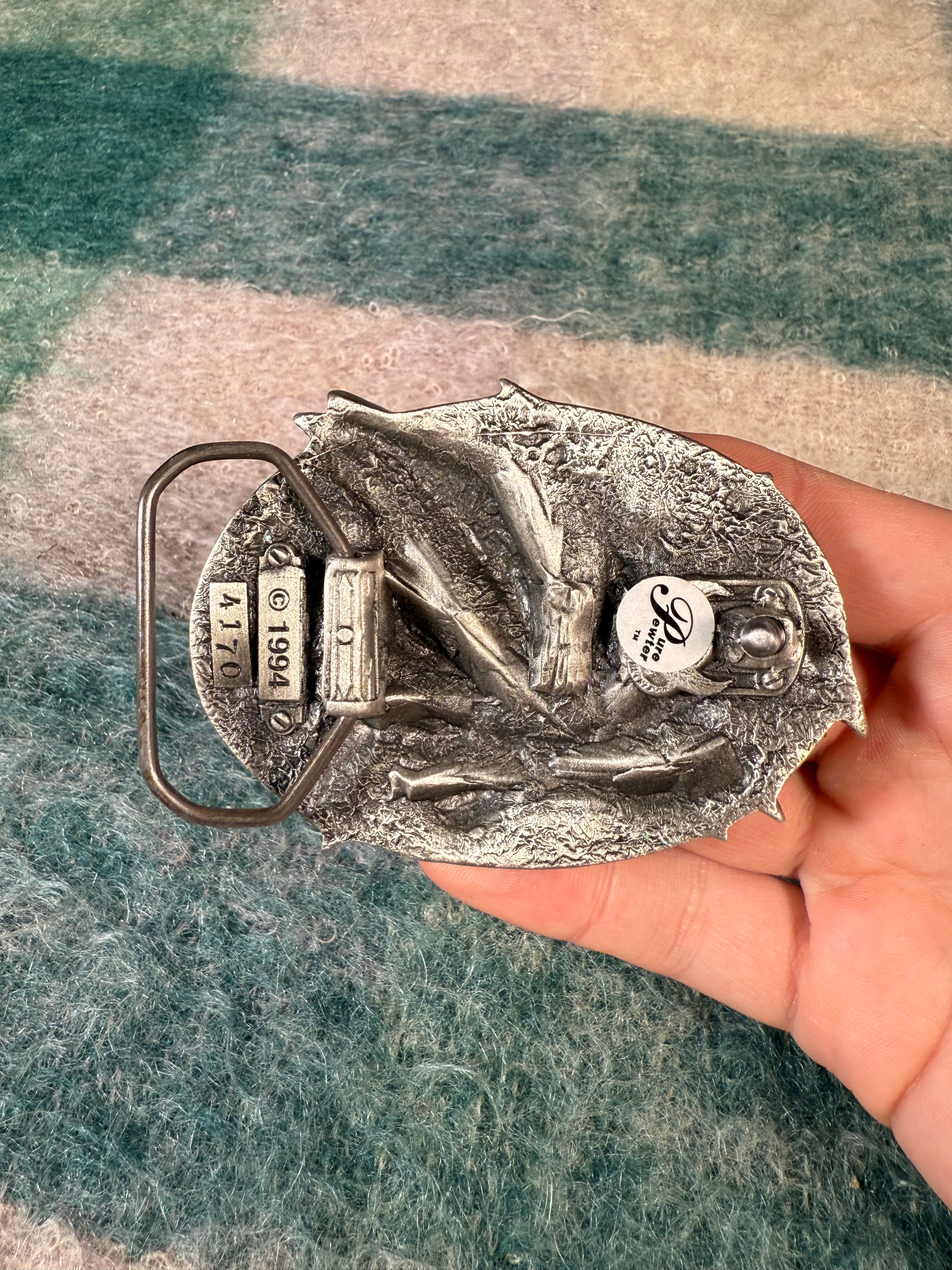 Vintage Sparkly Weed Leaf Belt Buckle