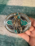 Vintage Rodeo Cowboy Western Pattern Belt Buckle