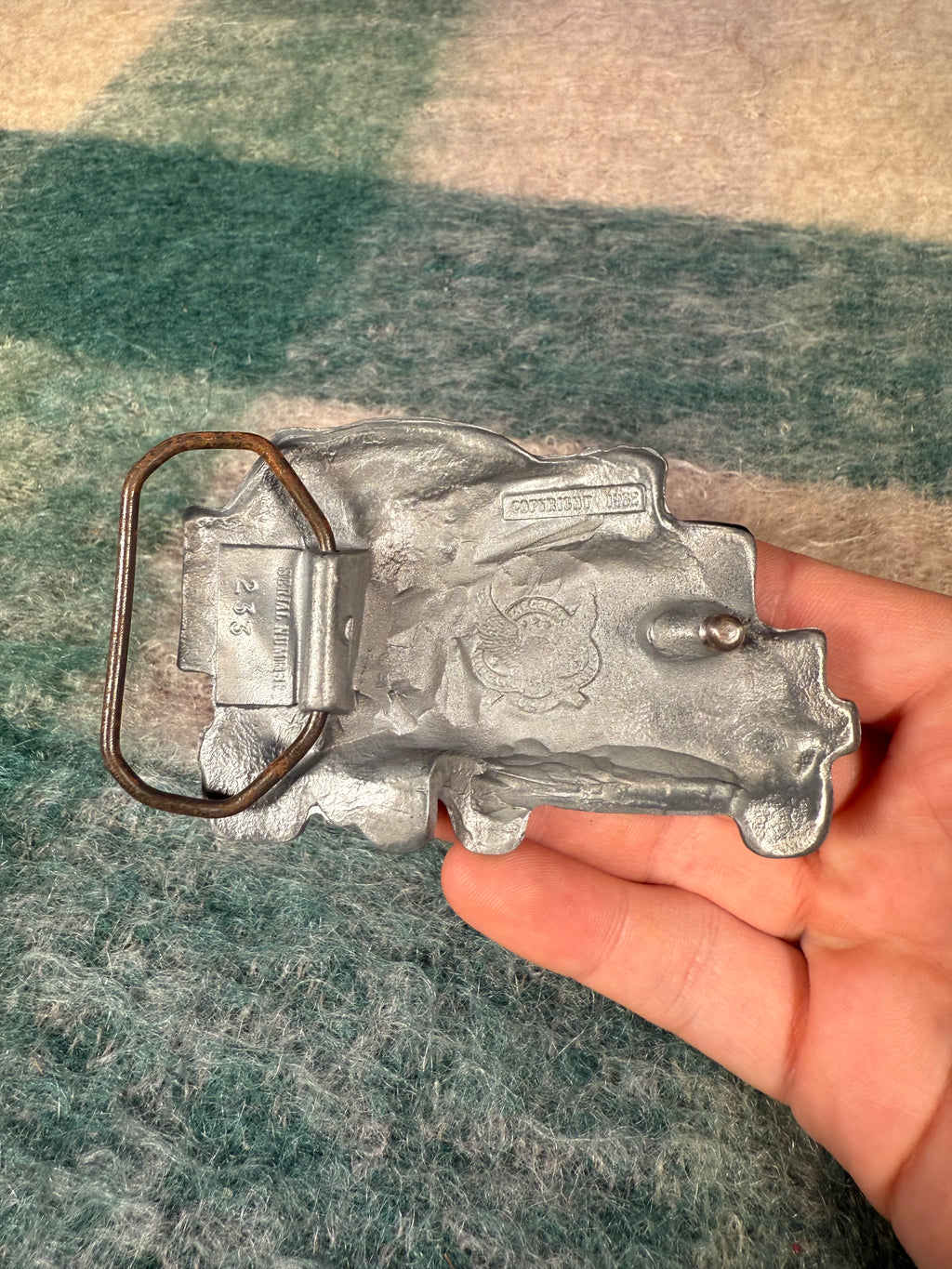 Vintage Cement Mixer Truck Belt Buckle
