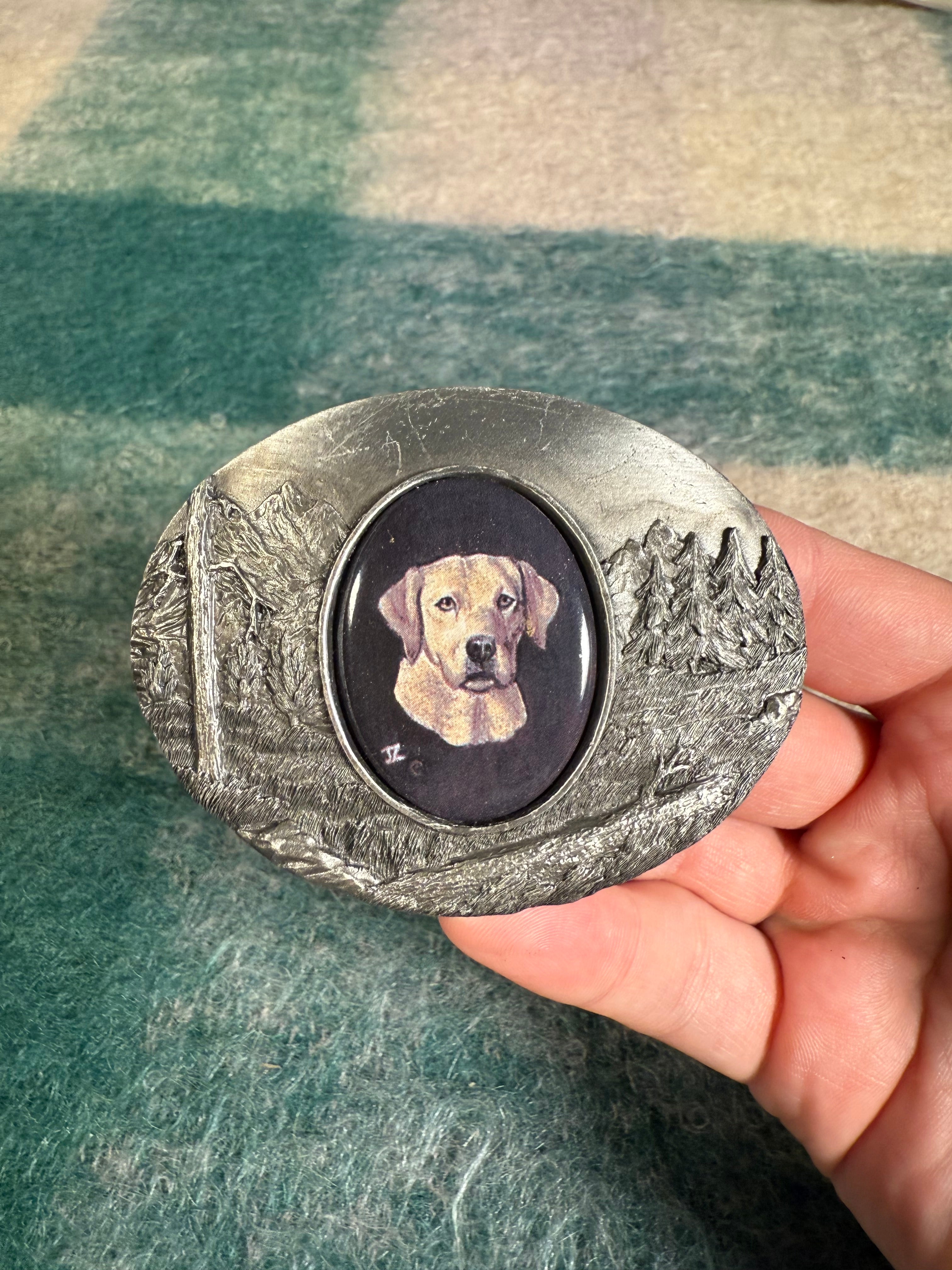Vintage Lab Belt Buckle