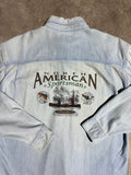 Vintage Woolrich Sportsman Denim Buttondown Shirt (L)