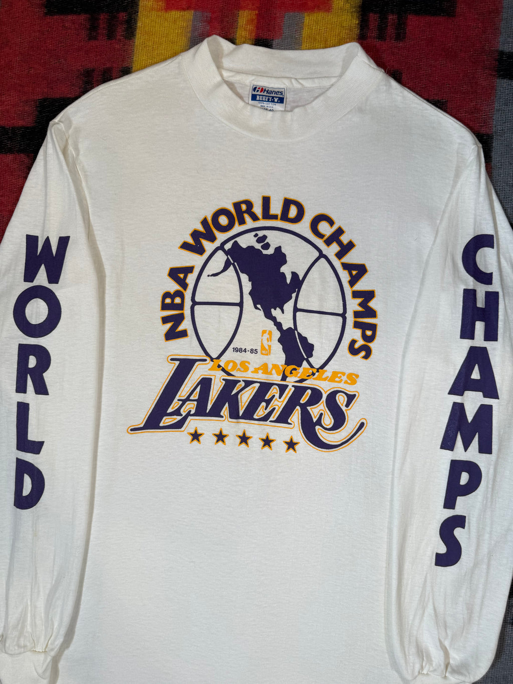 Vintage 1985 Los Angeles Lakers World Champs Longsleeve (S)