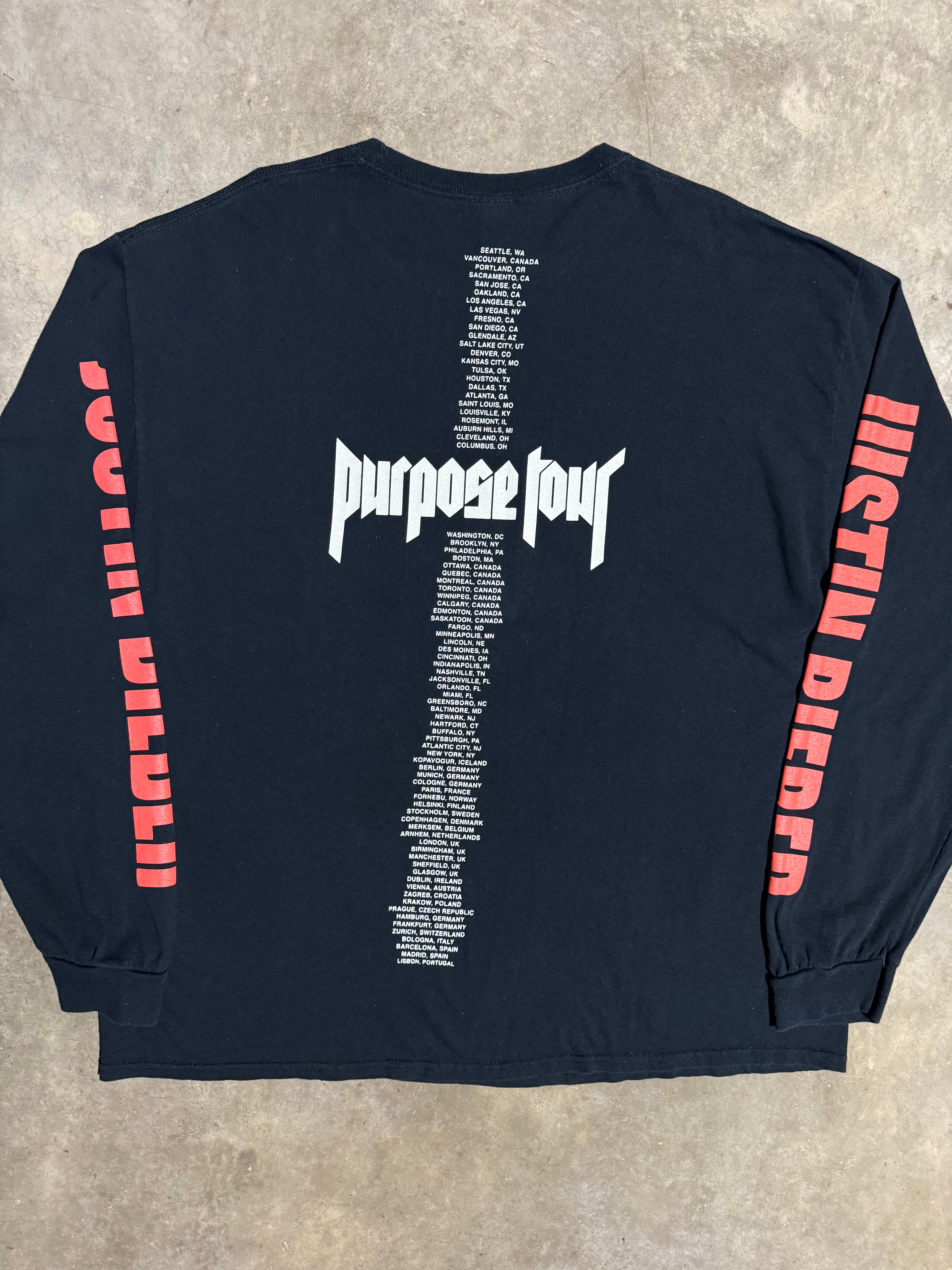 Justin Bieber Purpose Tour Longsleeve (2XL)