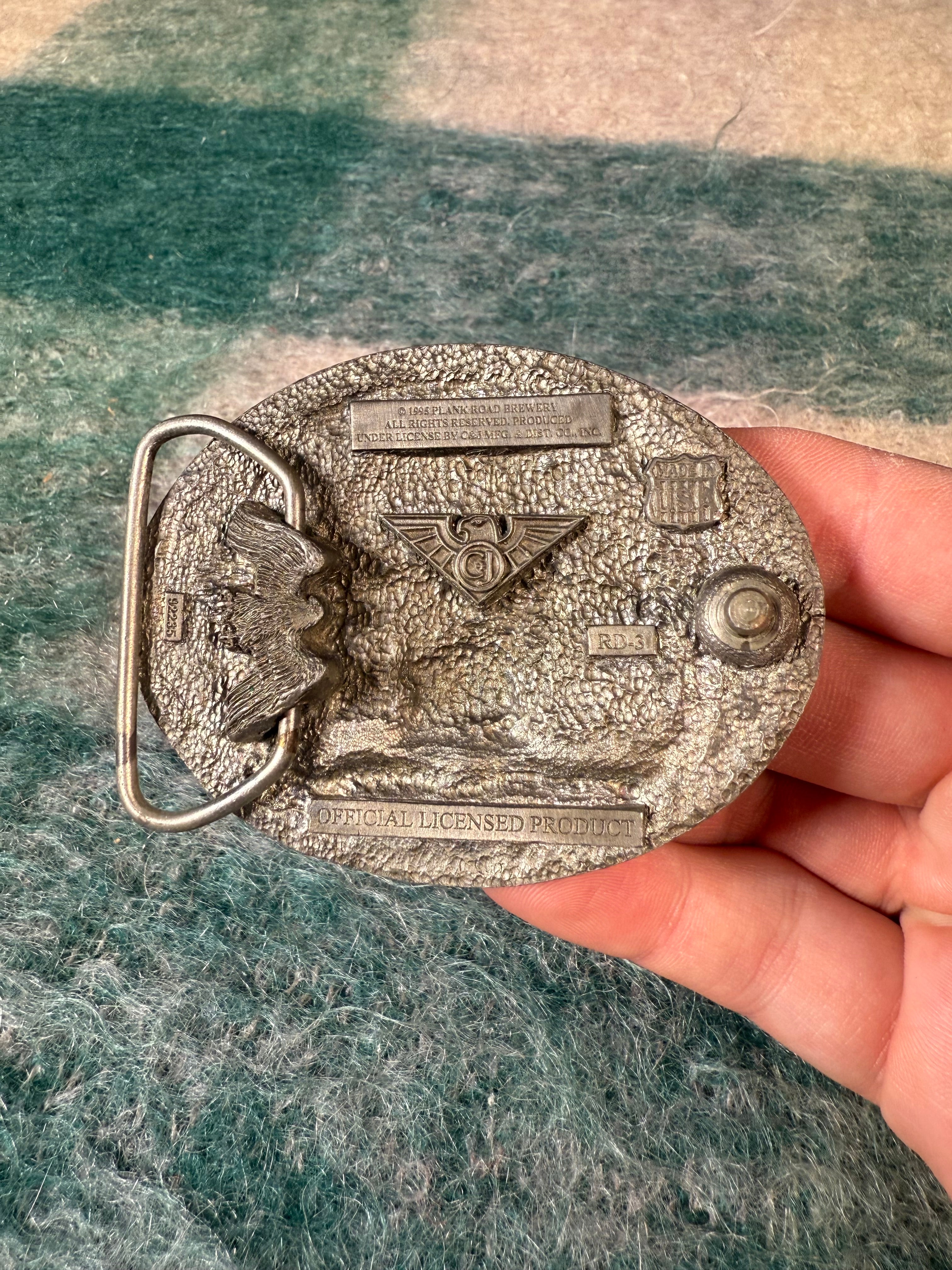 Vintage Red Dog Beer Uncommonly Smooth Belt Buckle