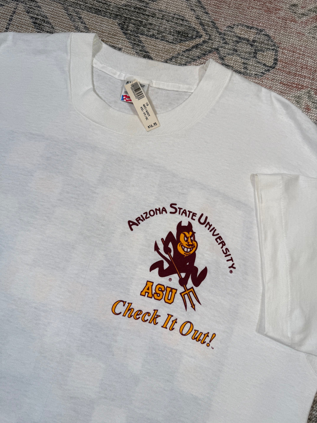 Vintage 1992 Arizona State Checker Board Locations Tee (XL)