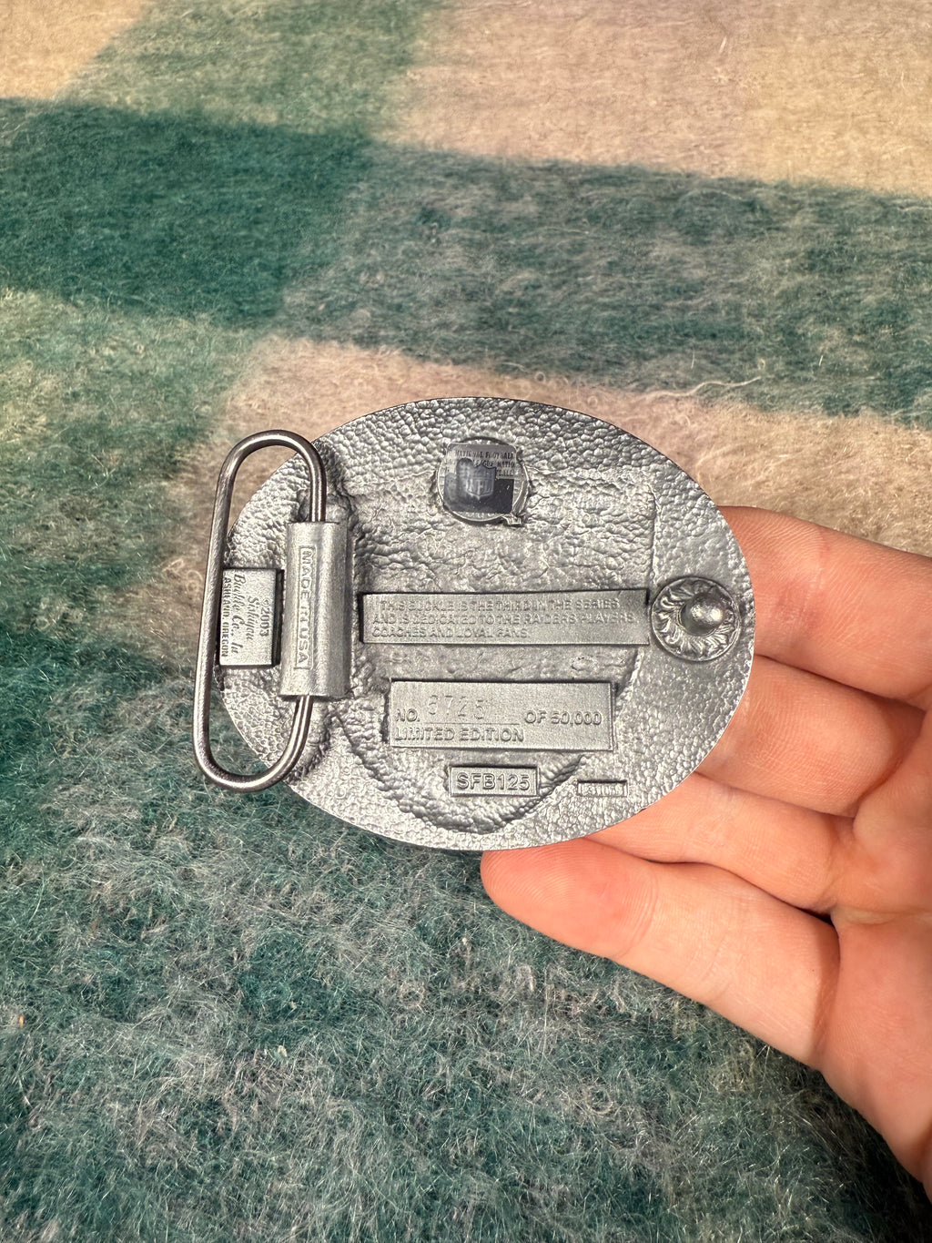 Vintage 2000s Raiders Logo Belt Buckle