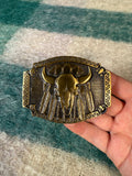 Vintage Cow Skull Belt Buckle