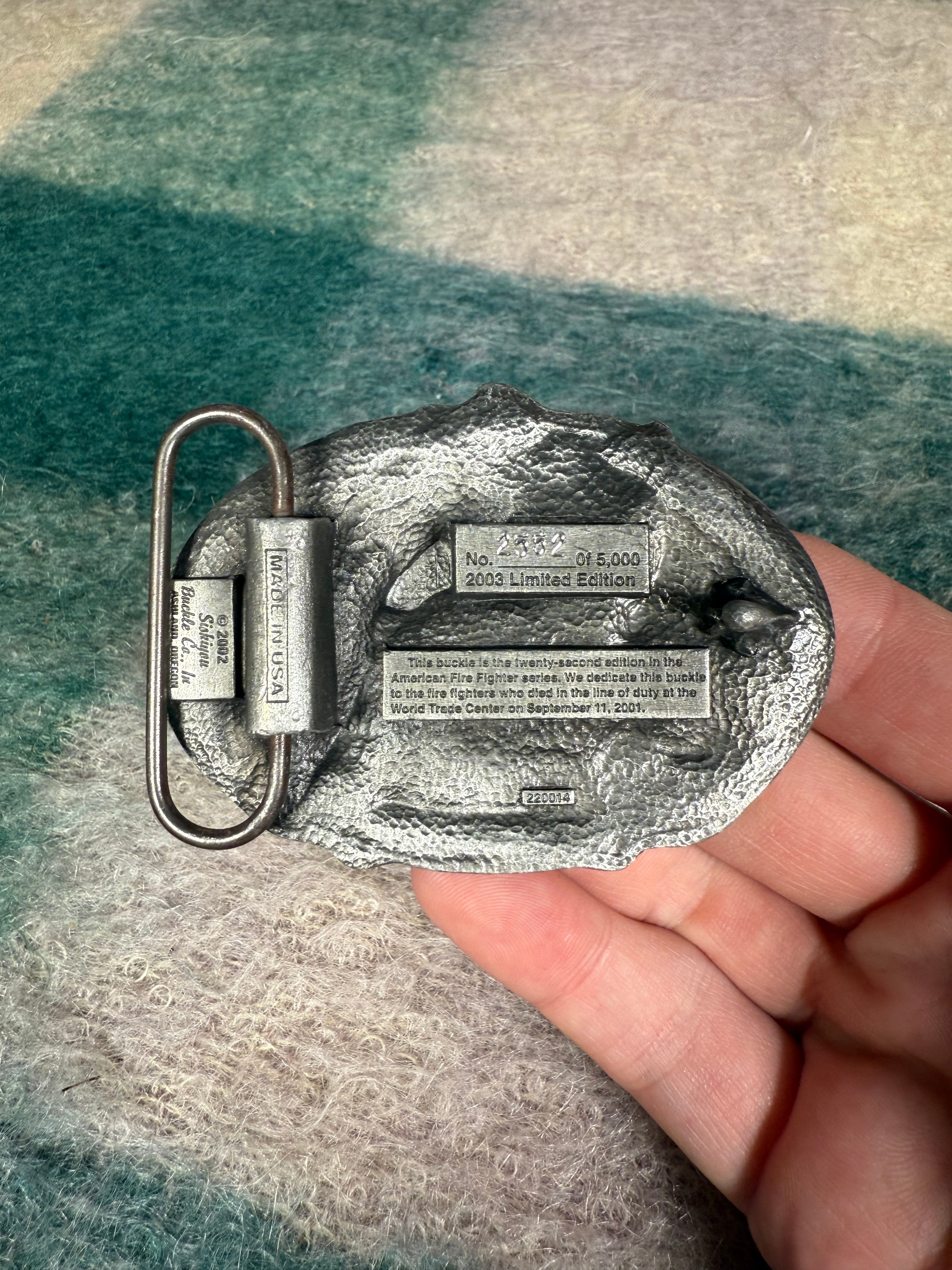 Vintage 2003 American Firefighter Belt Buckle