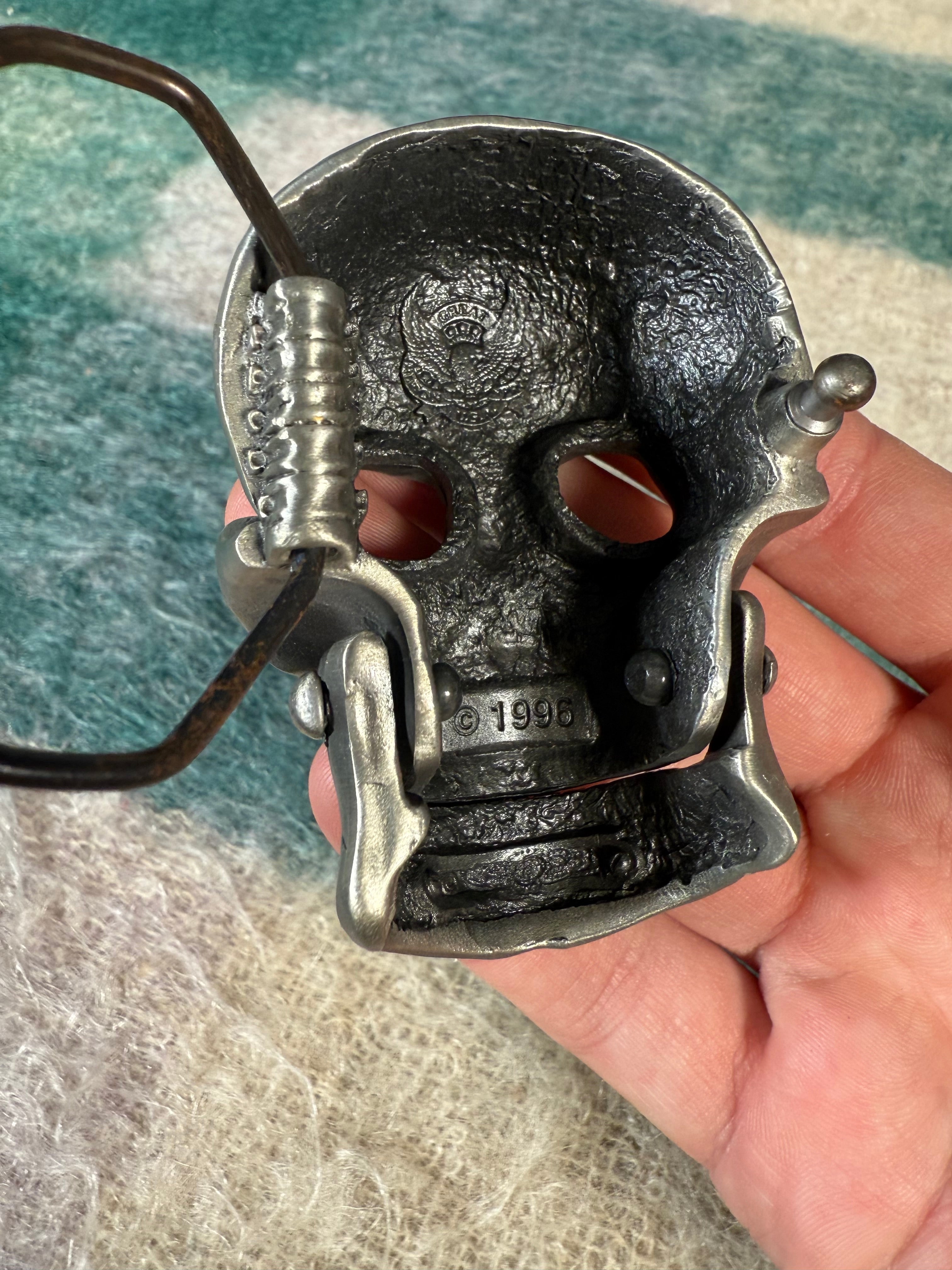 Vintage 1996 Moving Jaw Skeleton Belt Buckle