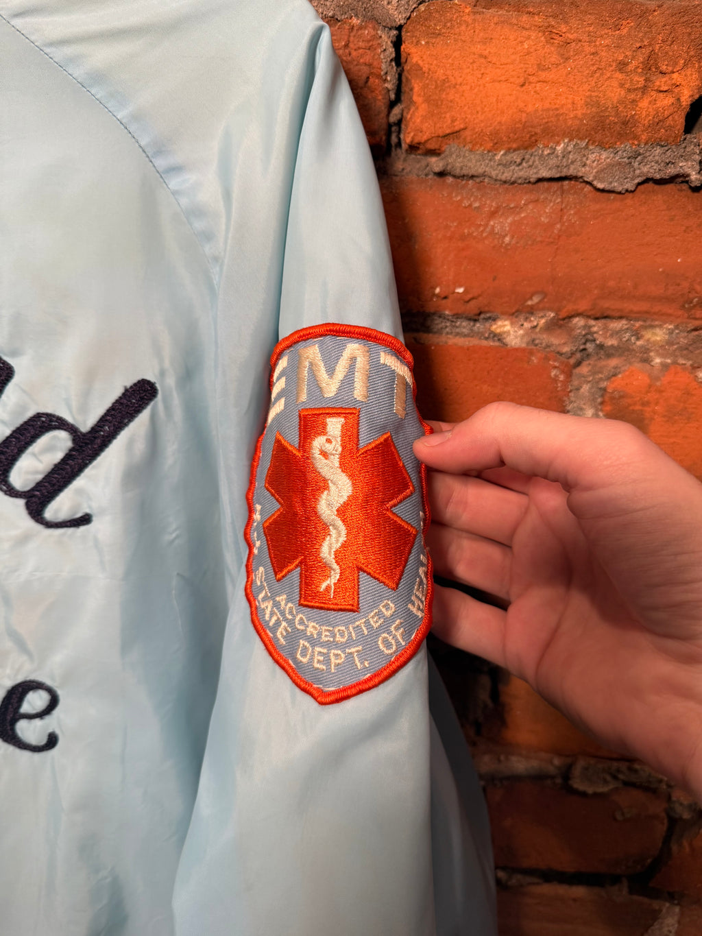 Vintage 70s Deptford Rescue Chainstitched Patch Jacket (L)