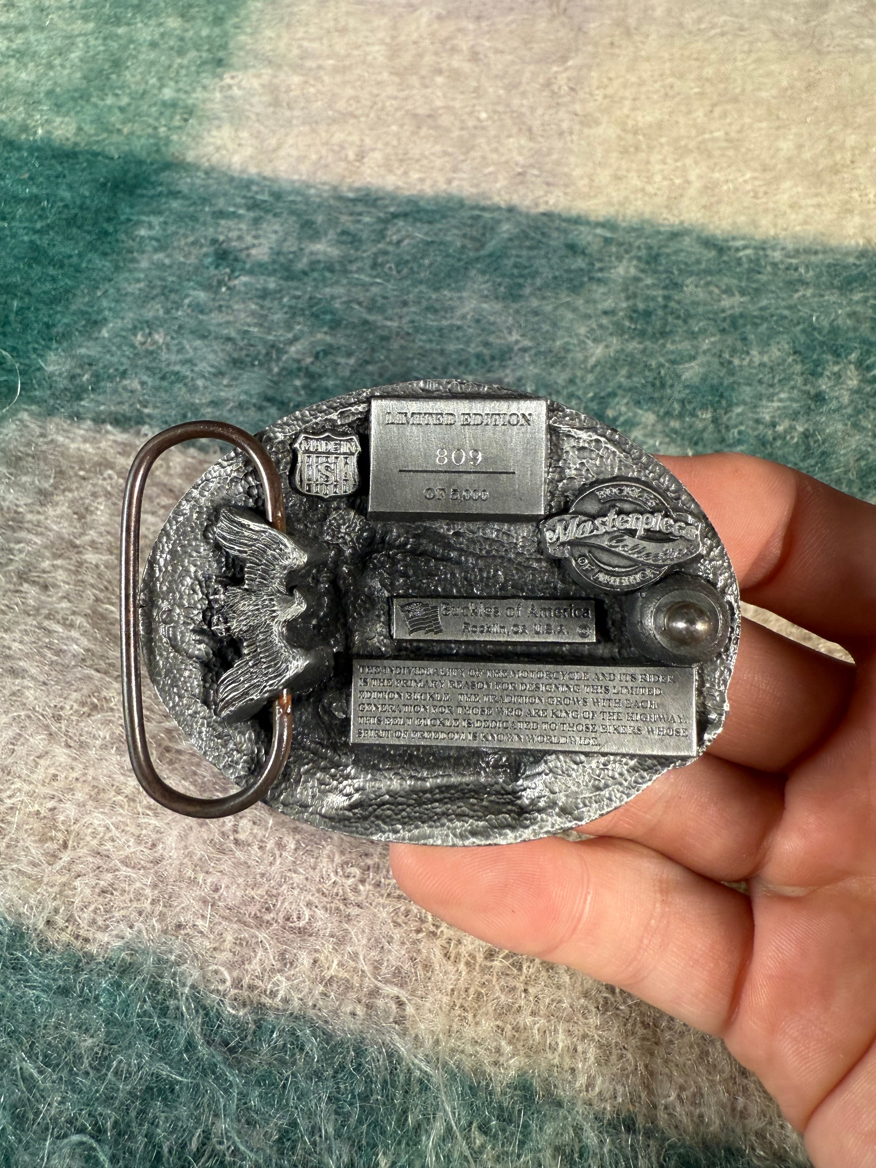Vintage Bikers of the World Motorcycle Belt Buckle