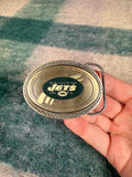 Vintage New York Jets Circle Belt Buckle