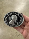 Vintage POW MIA You Are Not Forgotten Belt Buckle