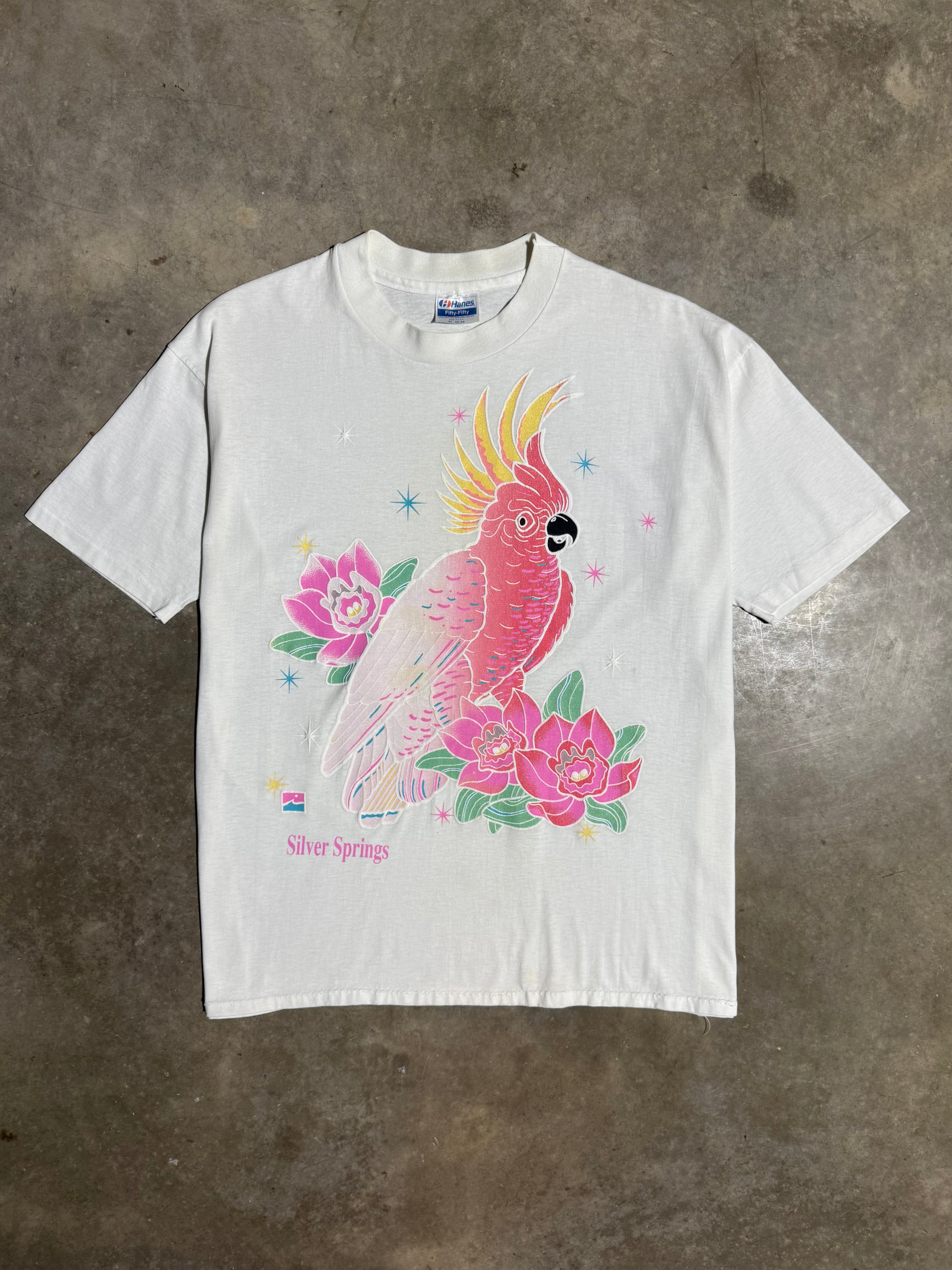 Vintage 90s Silver Springs Parrot T-Shirt (L)
