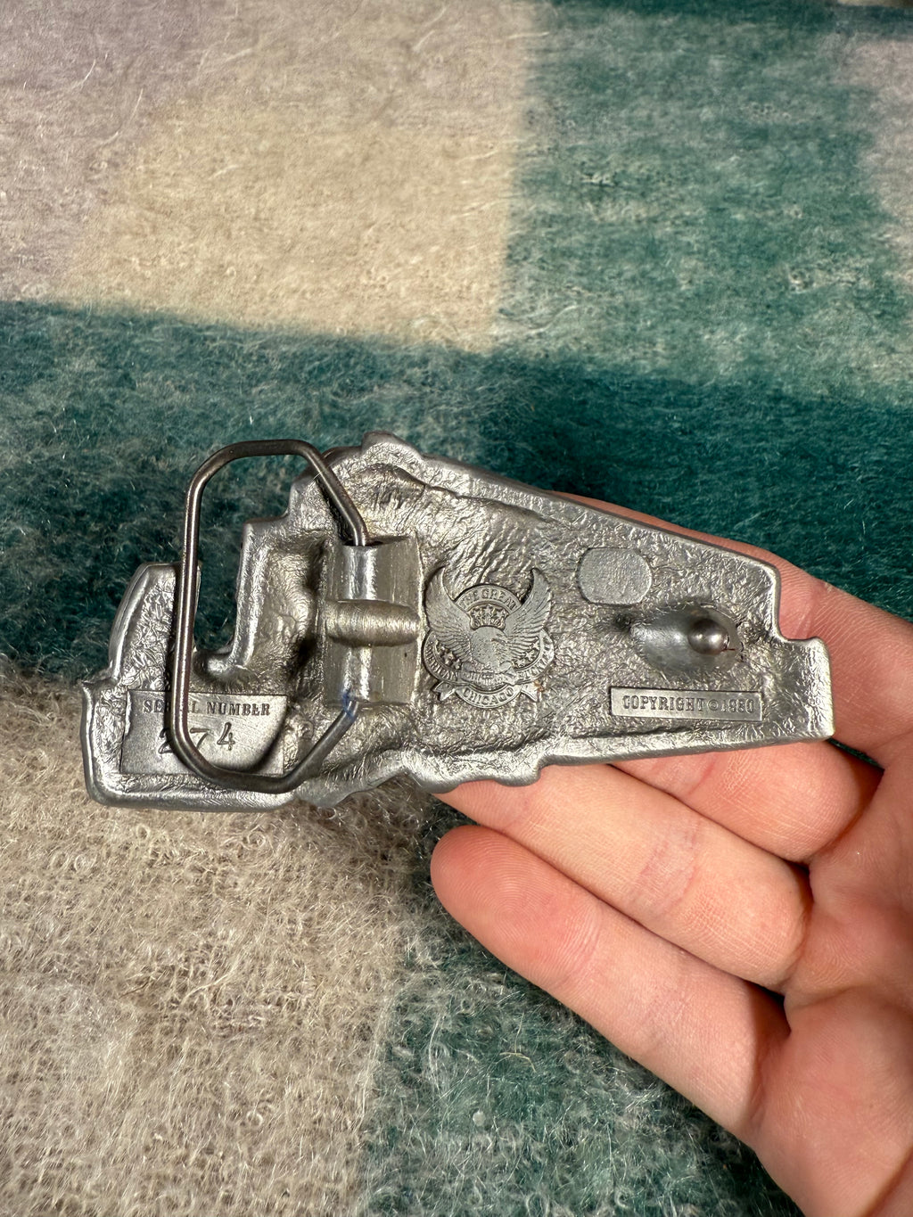 Vintage 3D Train Belt Buckle