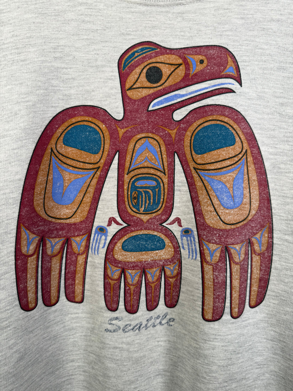 Vintage Native Raven Totem Pole Crewneck Sweatshirt (XL)