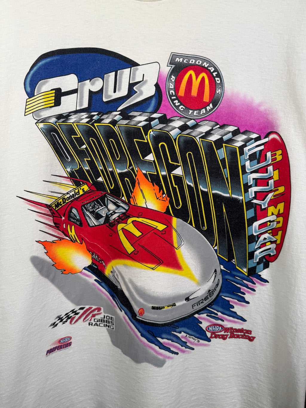 Vintage 1996 McDonalds Racing Team Drag Racing T-Shirt (XL)