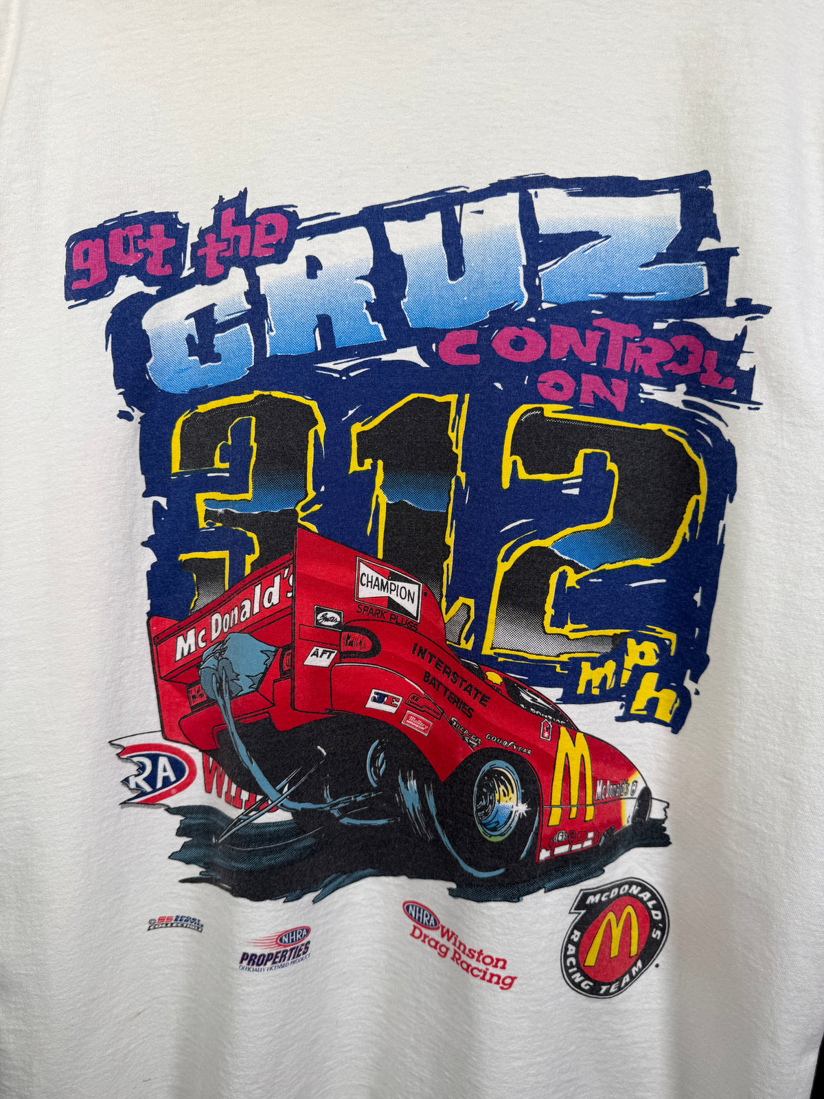 Vintage 1996 McDonalds Racing Team Drag Racing T-Shirt (XL)