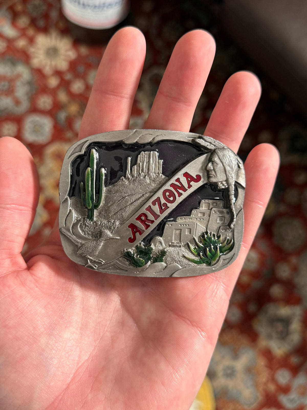 Vintage Arizona Road Runner Belt Buckle