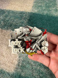 Vintage Multicolor Lady Luck Belt Buckle