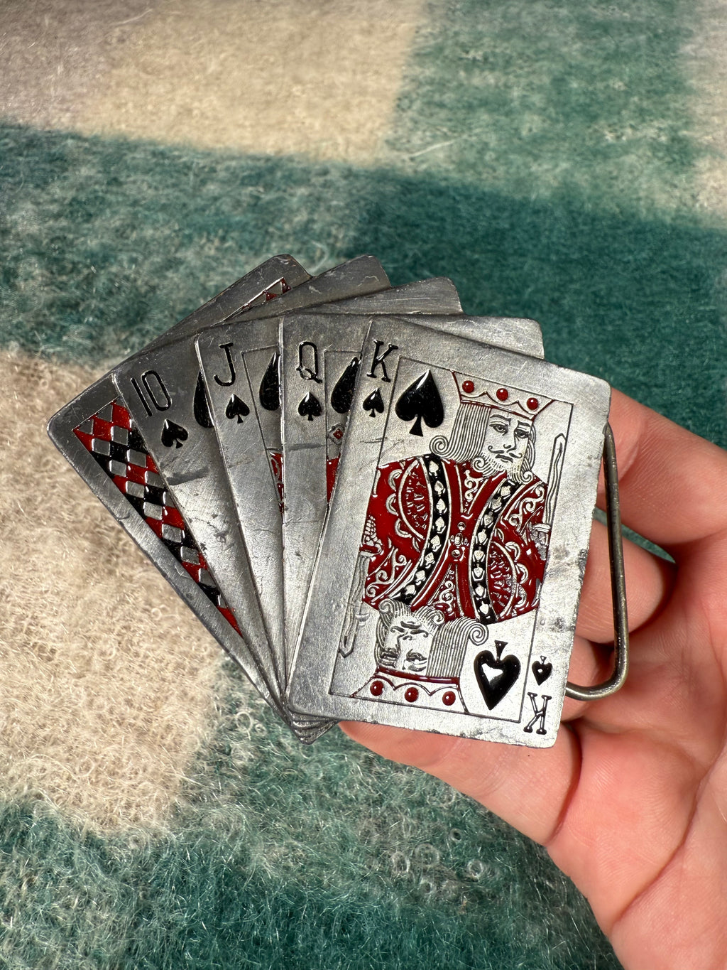 Vintage Deck of Cards Belt Buckle