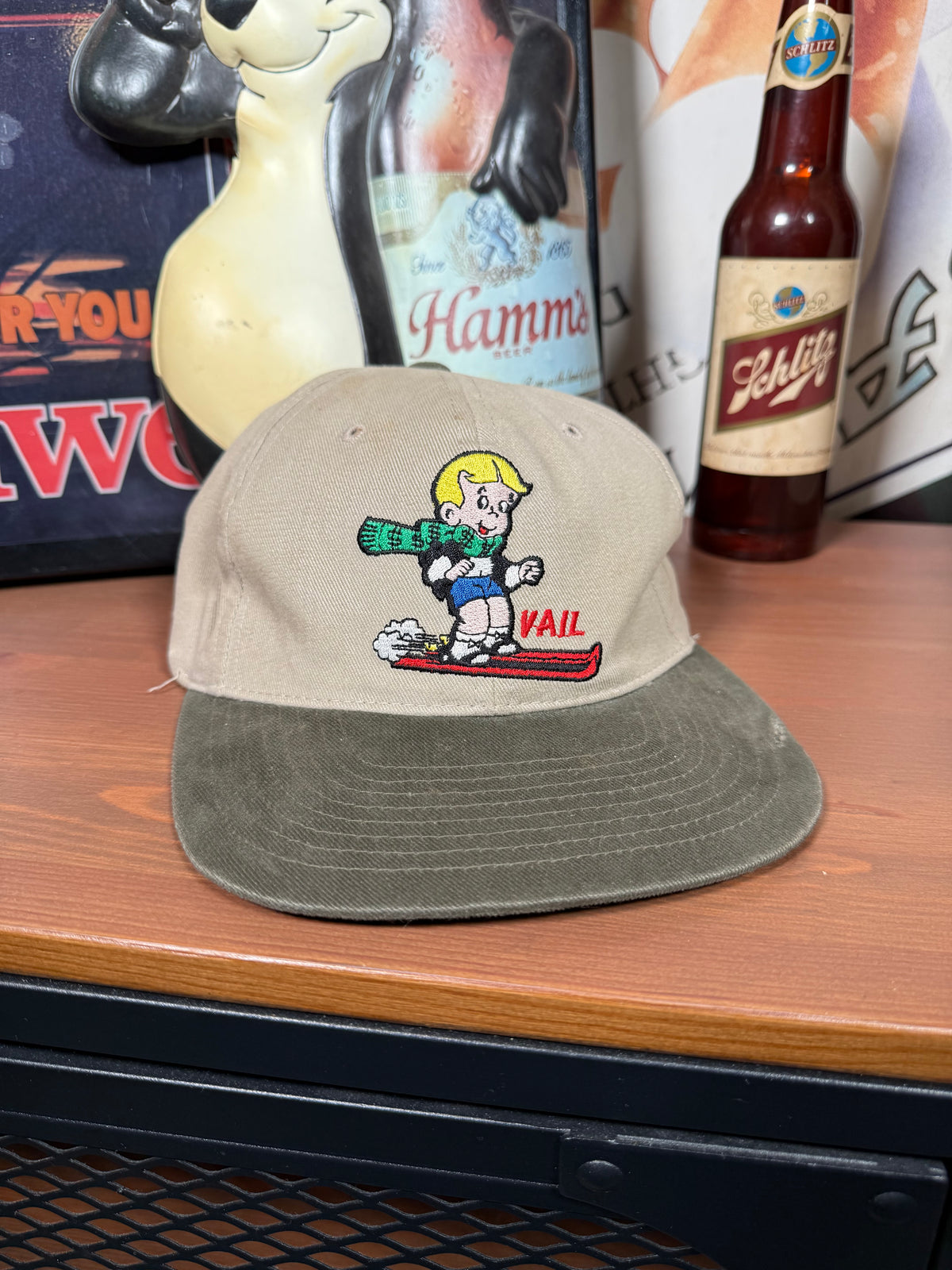 Vintage 1993 Richie Rich Vail Skiing Strapback American Needle Hat