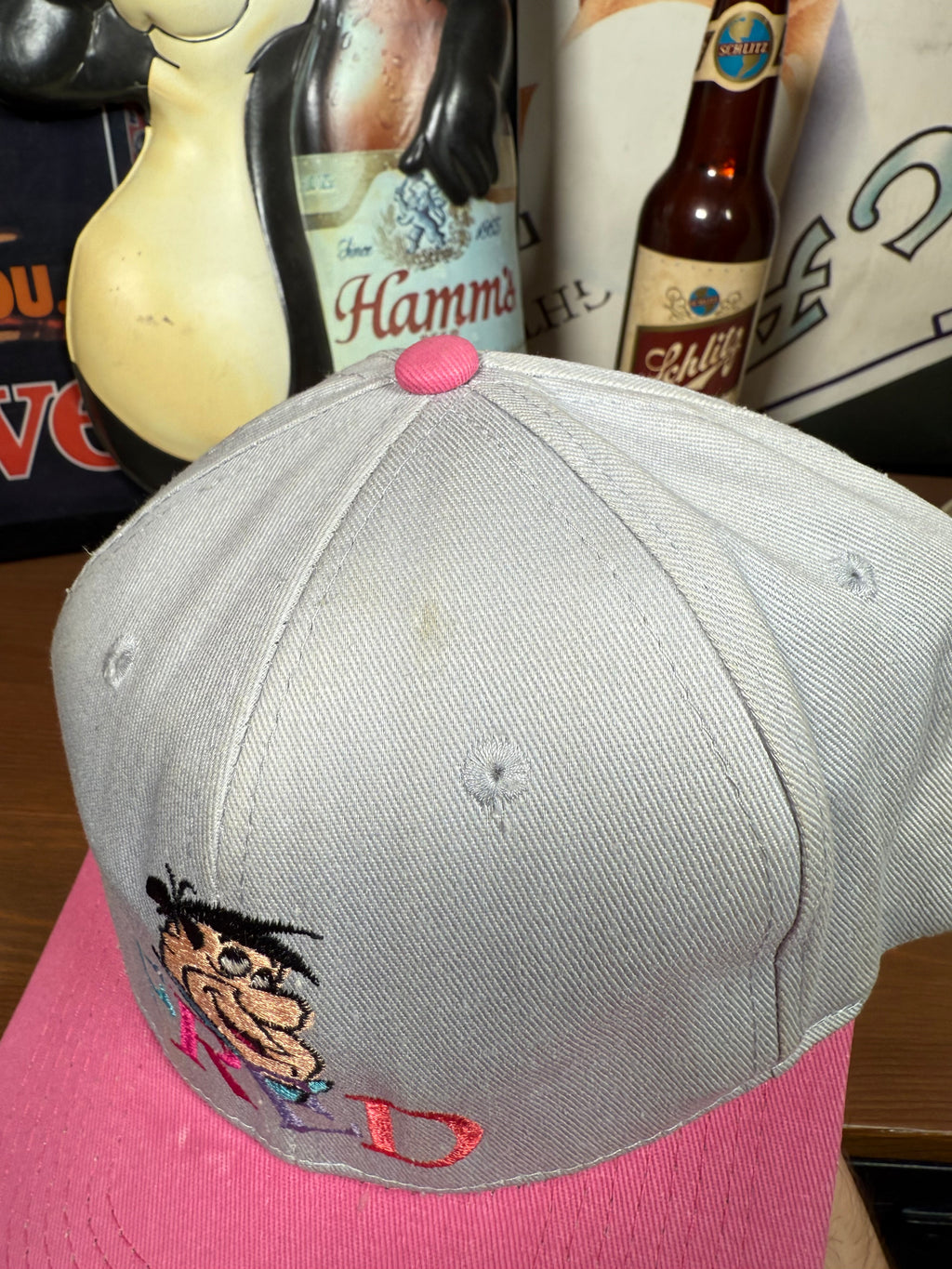 Vintage Fred Flintstone Embroidered Snapback Hat