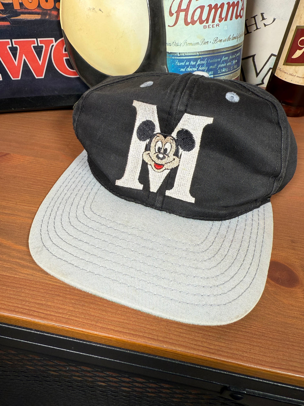Vintage Mickey Mouse M Snapback Hat
