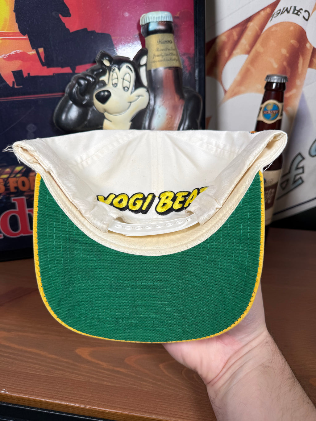 Vintage 90s Yogi Bear American Needle Blockhead Distressed Hat