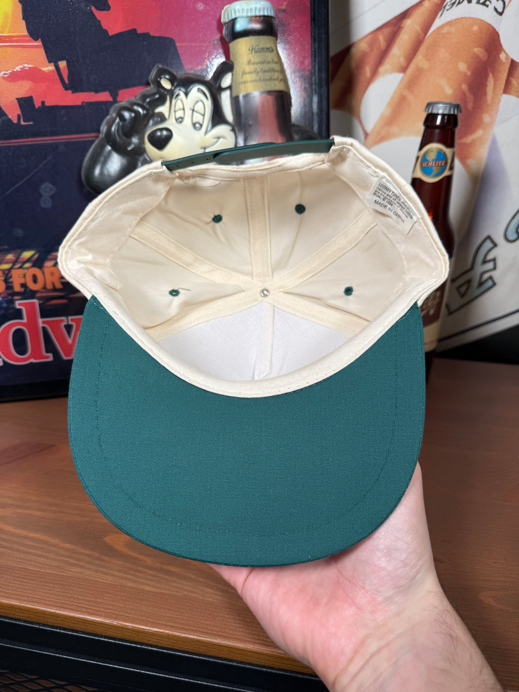 Vintage 1994 Taz In Flannel And Boots Snapback Hat