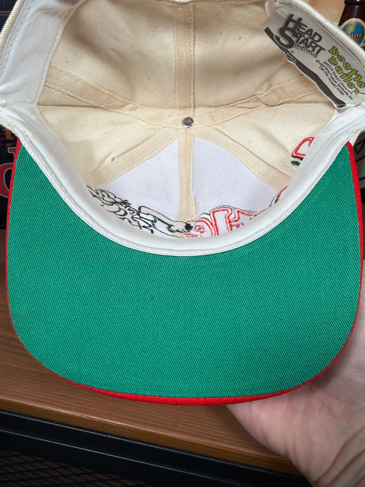Vintage 90s Beetle Bailey Head Start Snapback Hat