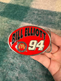 Vintage McDonalds Racing Team Bill Elliot Nascar Belt Buckle